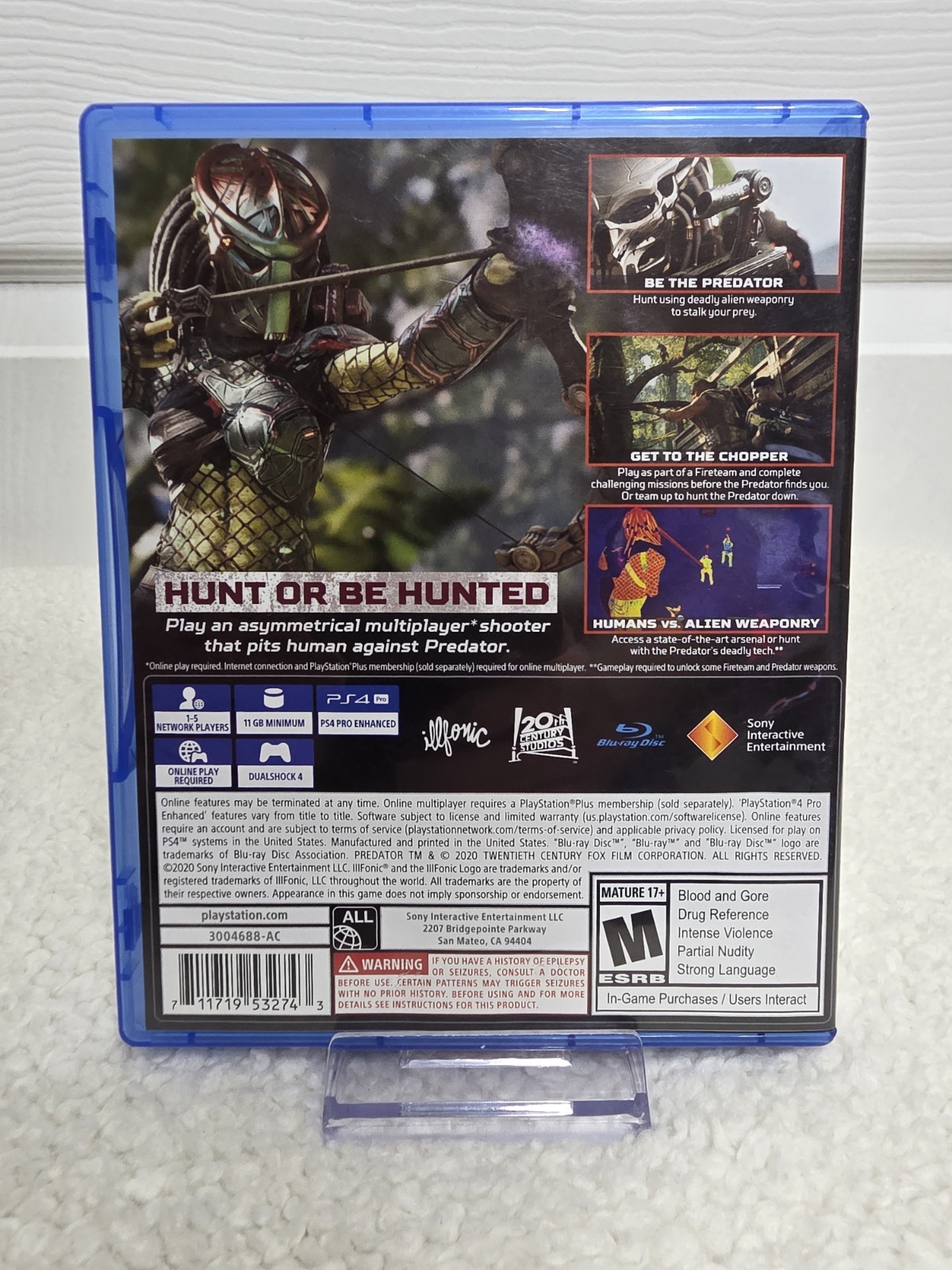 Predator: Hunting Grounds (Sony PlayStation 4 PS4, 2019) No Manual – Tested