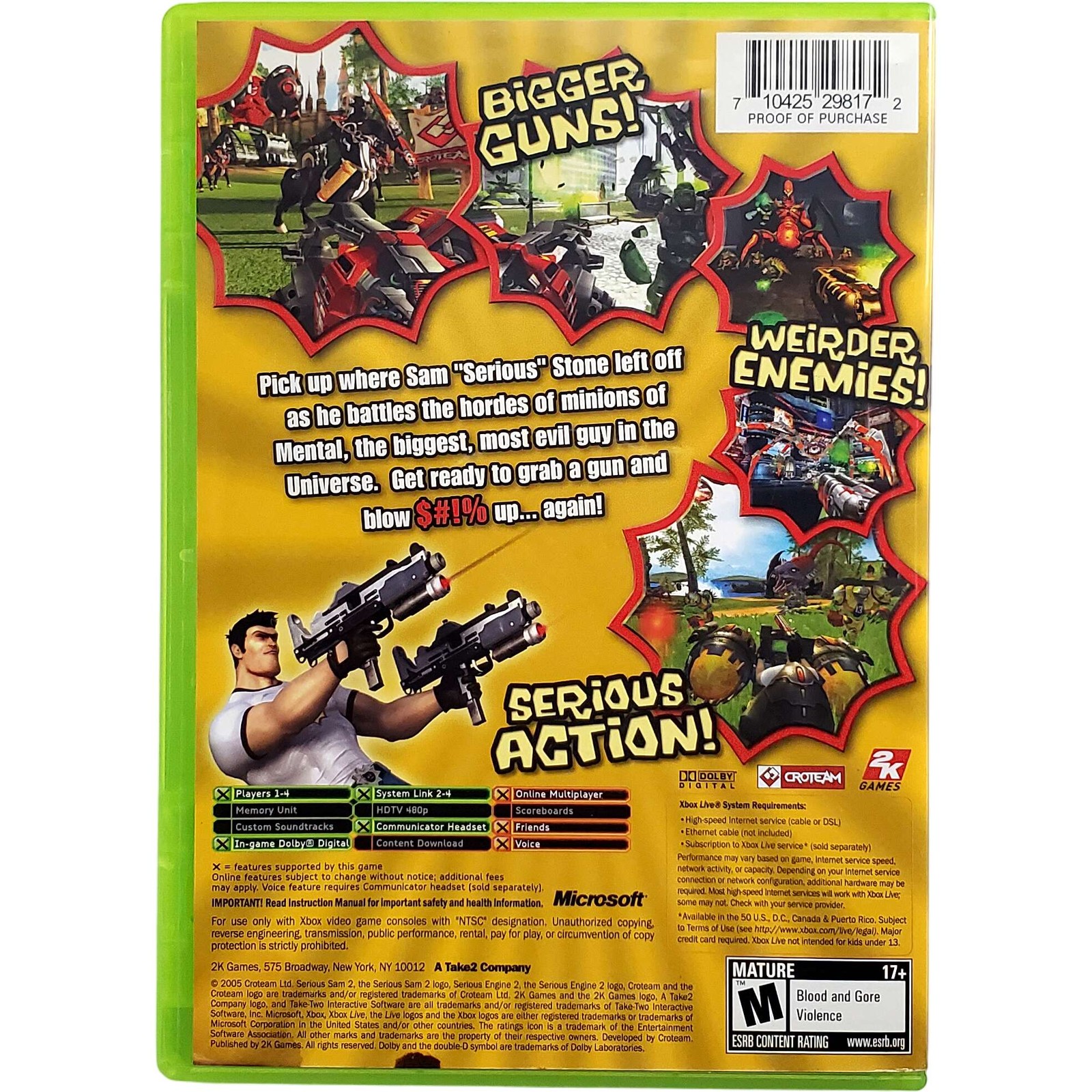 Serious Sam II – Microsoft Xbox 2 Tested Authentic 1Y Guarantee