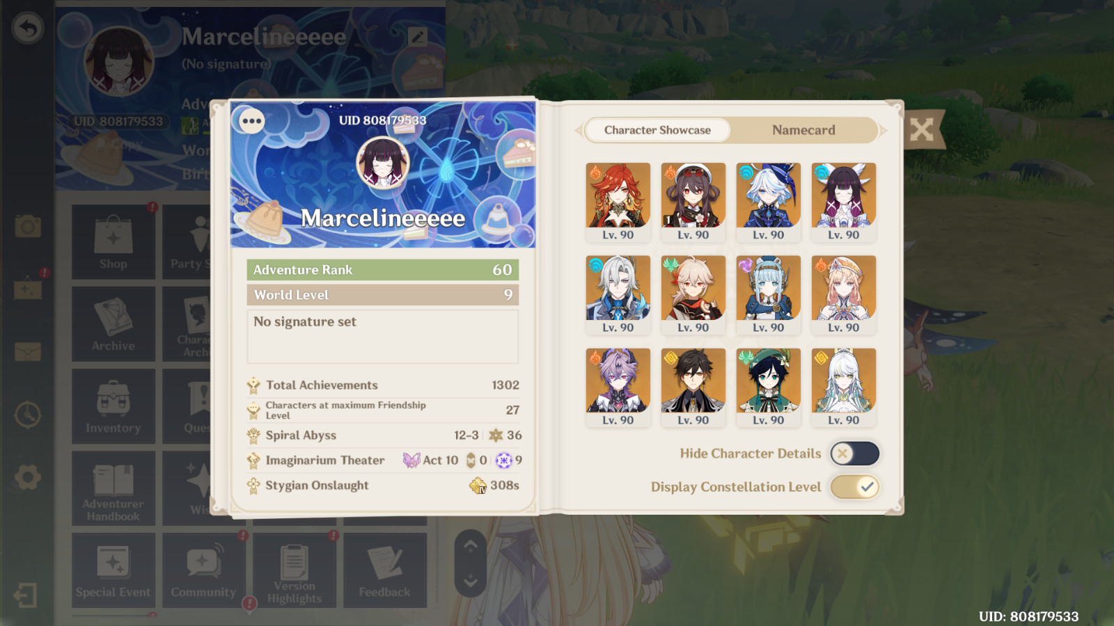 Genshin Impact (AS) ar 60 Hexerei team Nicole Durin Venti + Lunateam Columbina