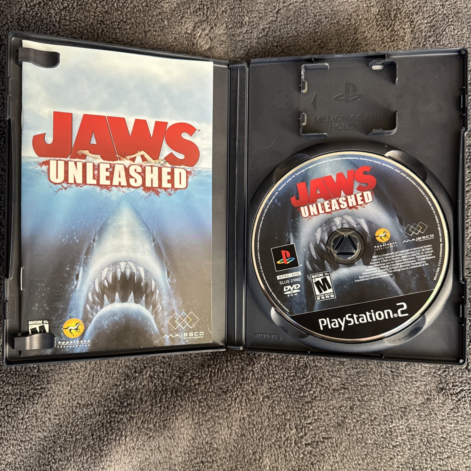 Jaws Unleashed (Sony PlayStation 2) Tested. CIB. Clean!