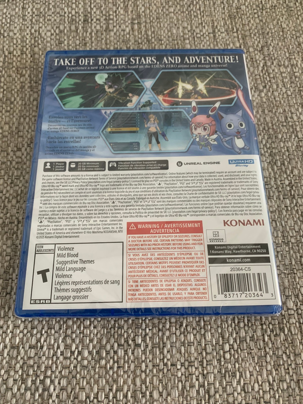 Edens Zero Day One Edition PS5 Playstation 5 Konami ESRB New Sealed