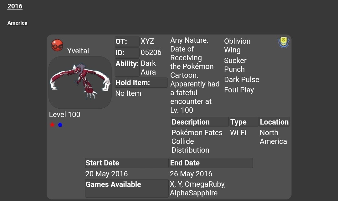 🌟2016 Shiny XYZ Yveltal Event | Pokémon Legends: Z-A🌟New HOME Releases