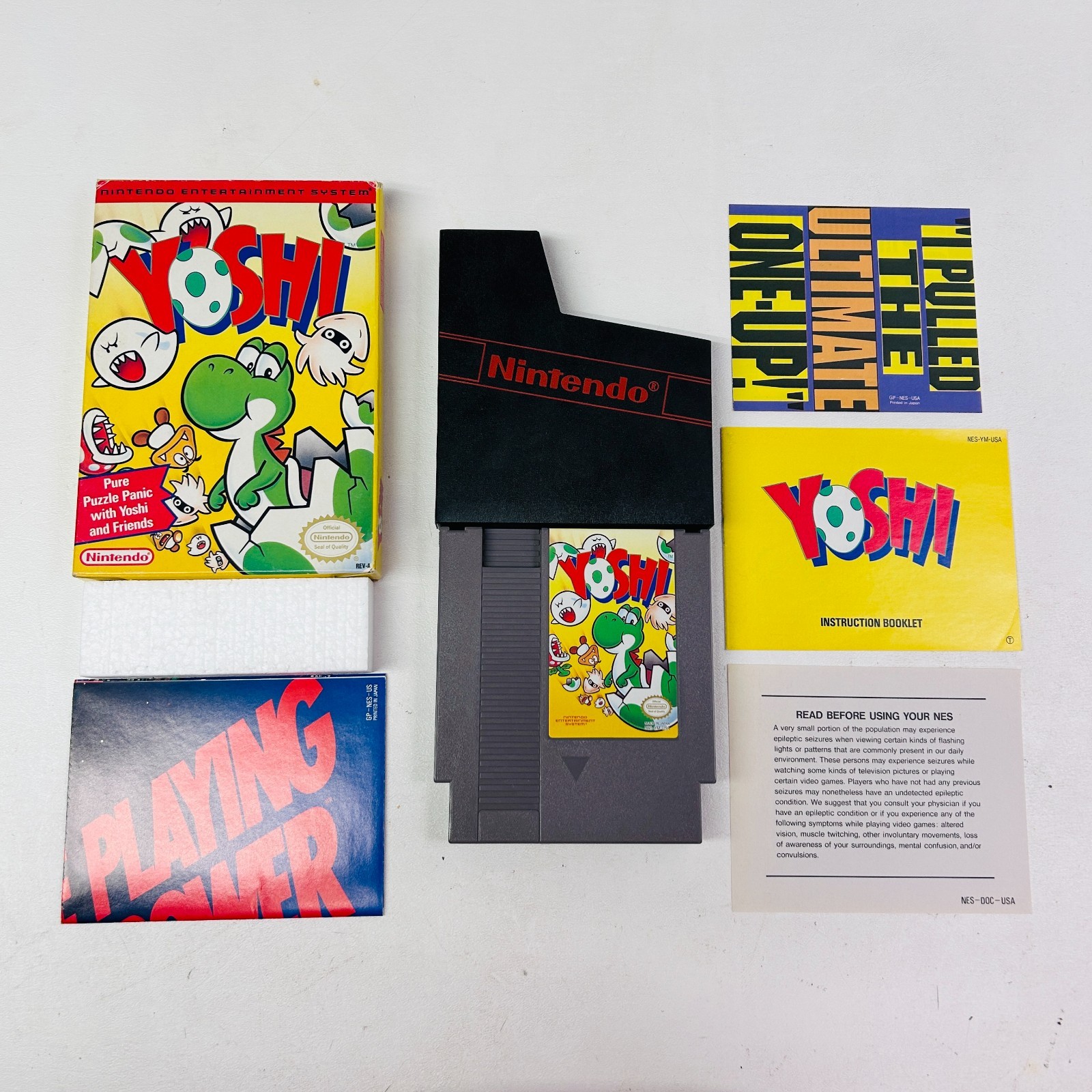 Yoshi (Nintendo Entertainment System NES, 1992 ) Tested CIB Complete w/ Poster