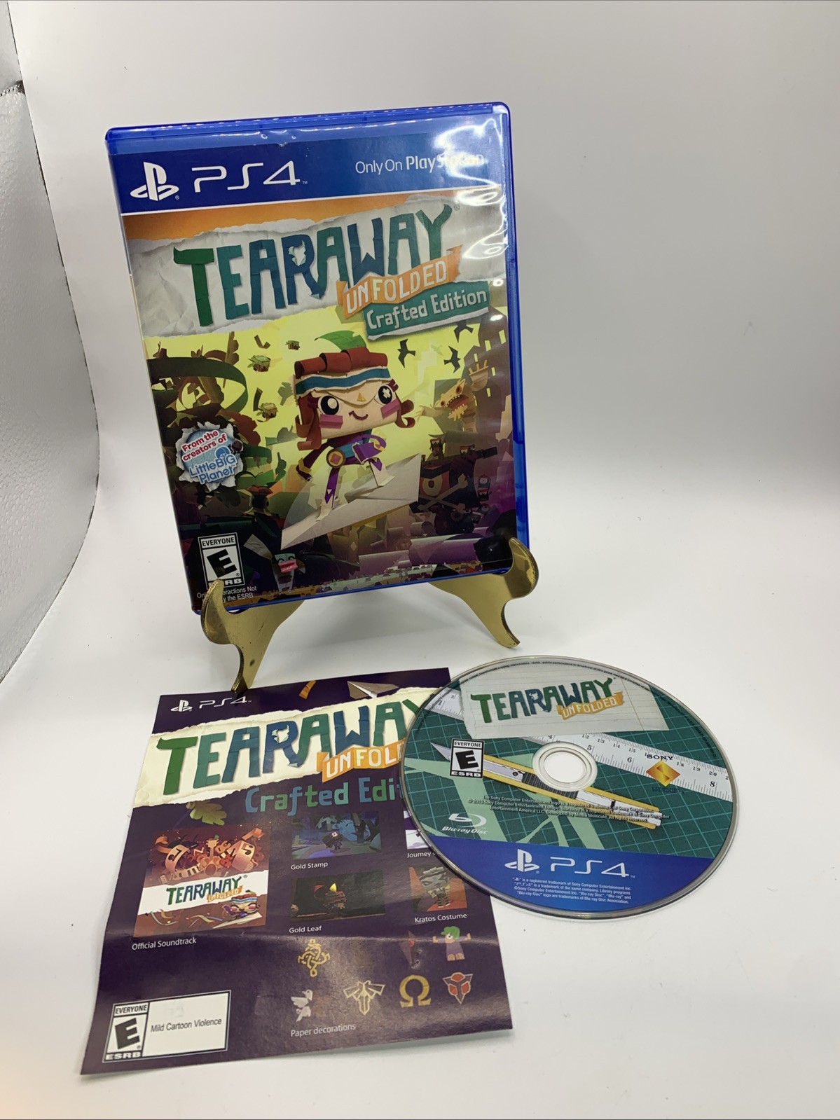 Tearaway Unfolded: Crafted Edition (Sony PlayStation 4, 2015) Disc Mint See Pics