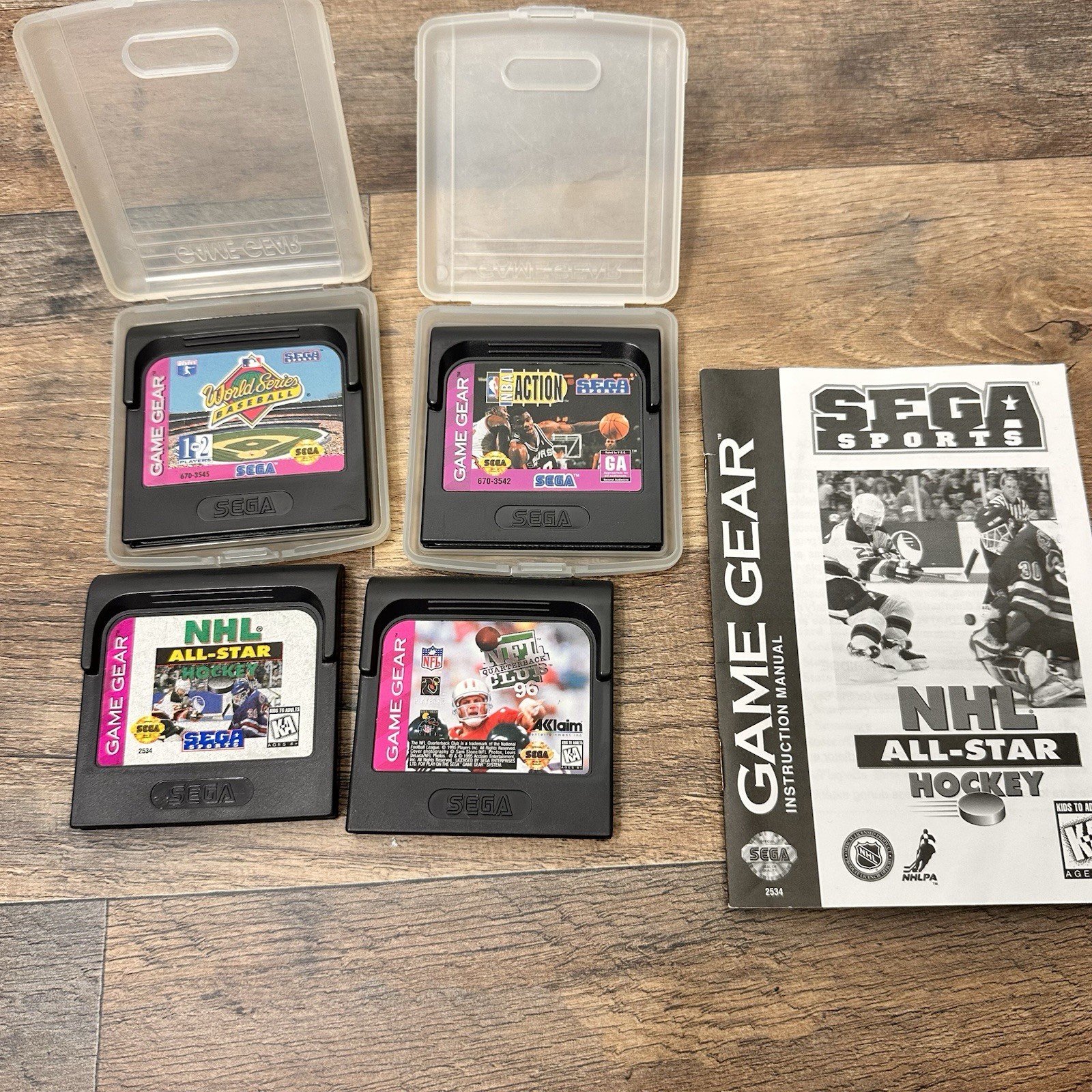 NBA Action Robinson, NHL, MLB, NBA Sports Lot Sega Game Gear Hockey Baseball