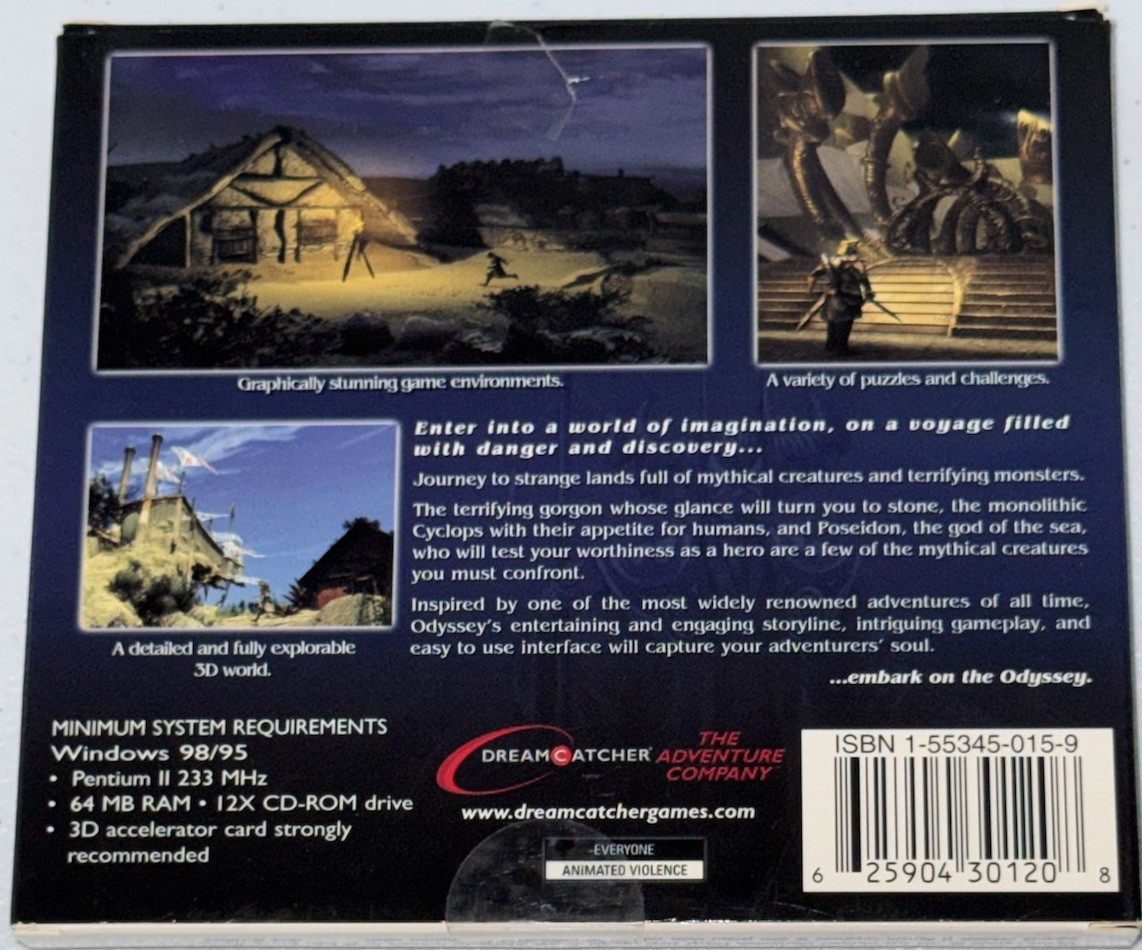 Odyssey: The Search For Ulysses (PC, 2001) Complete Near Mint CDs & Manual.