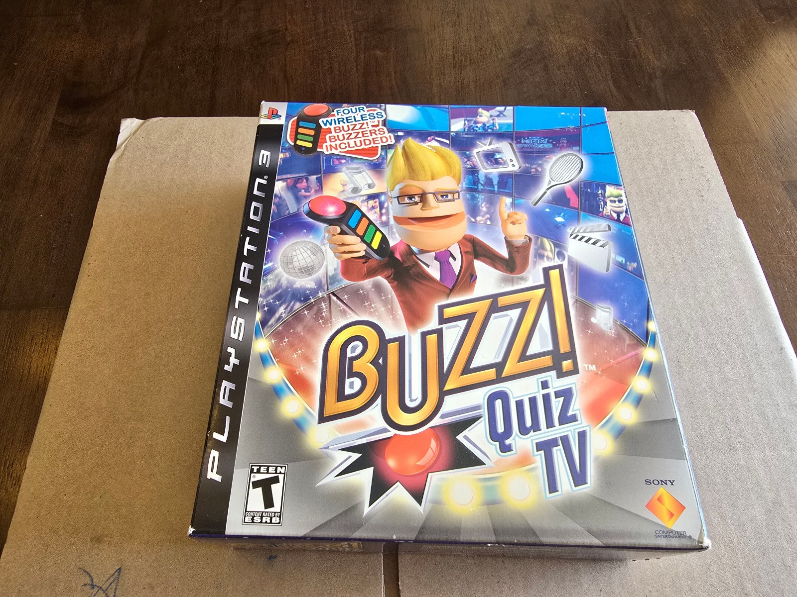 Buzz Quiz TV (Boxed Version w 4 Wireless Buzzers) (Sony PlayStation 3, 2008) New