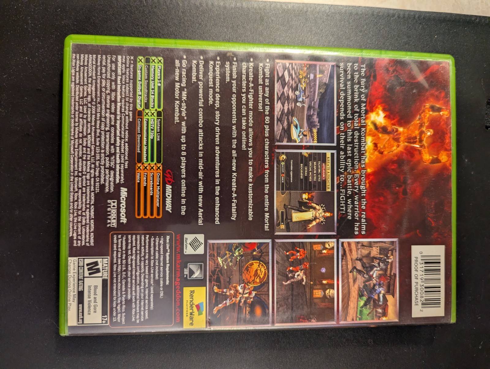 Mortal Kombat: Armageddon (Microsoft Xbox, 2006) CIB