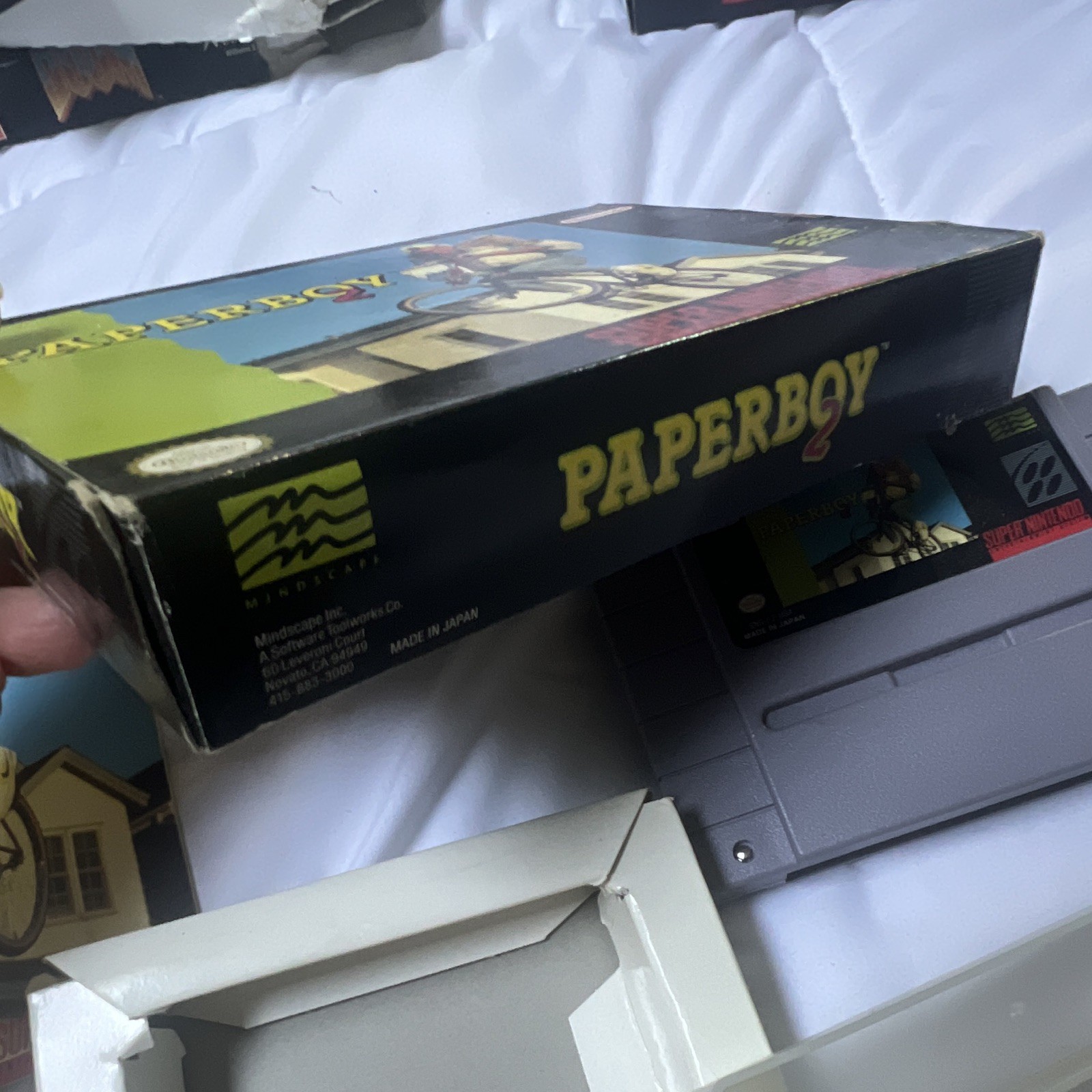 Paperboy 2 SNES Complete In Box CIB Super Nintendo Authentic Tested Manual Box