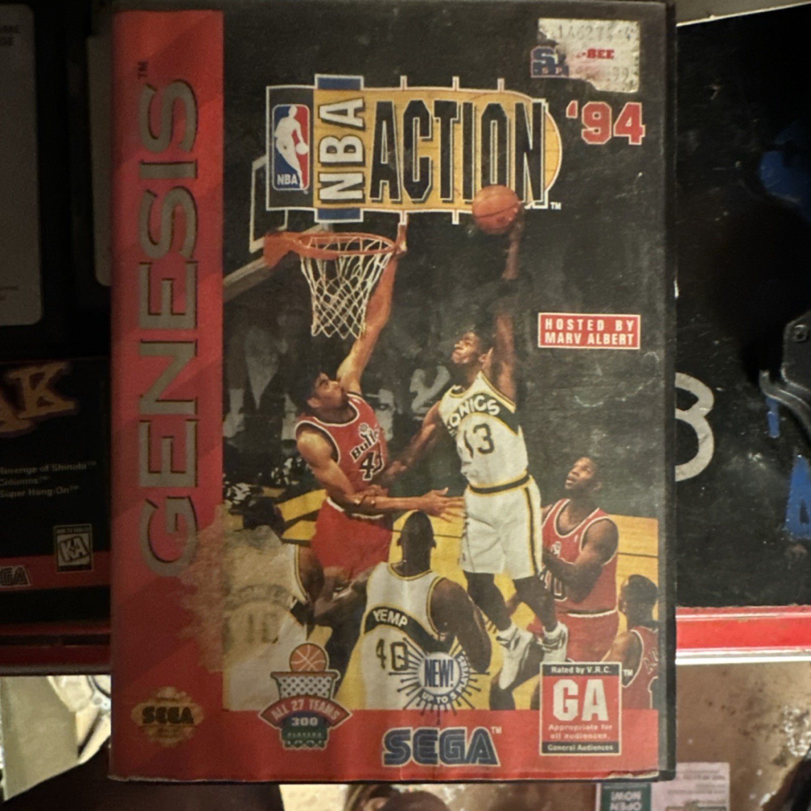 NBA Action ’94 Sega Genesis w/ Case & Manual Basketball NBA Action Series