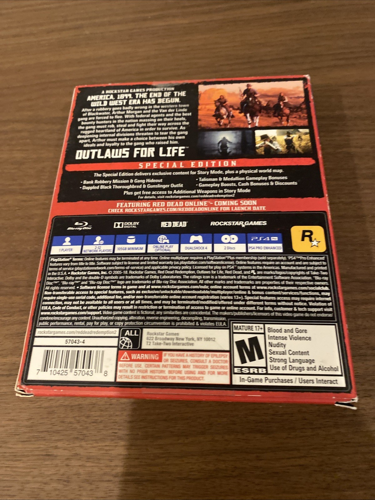 Red Dead Redemption 2 – Special Edition – Sony PlayStation 4 Complete
