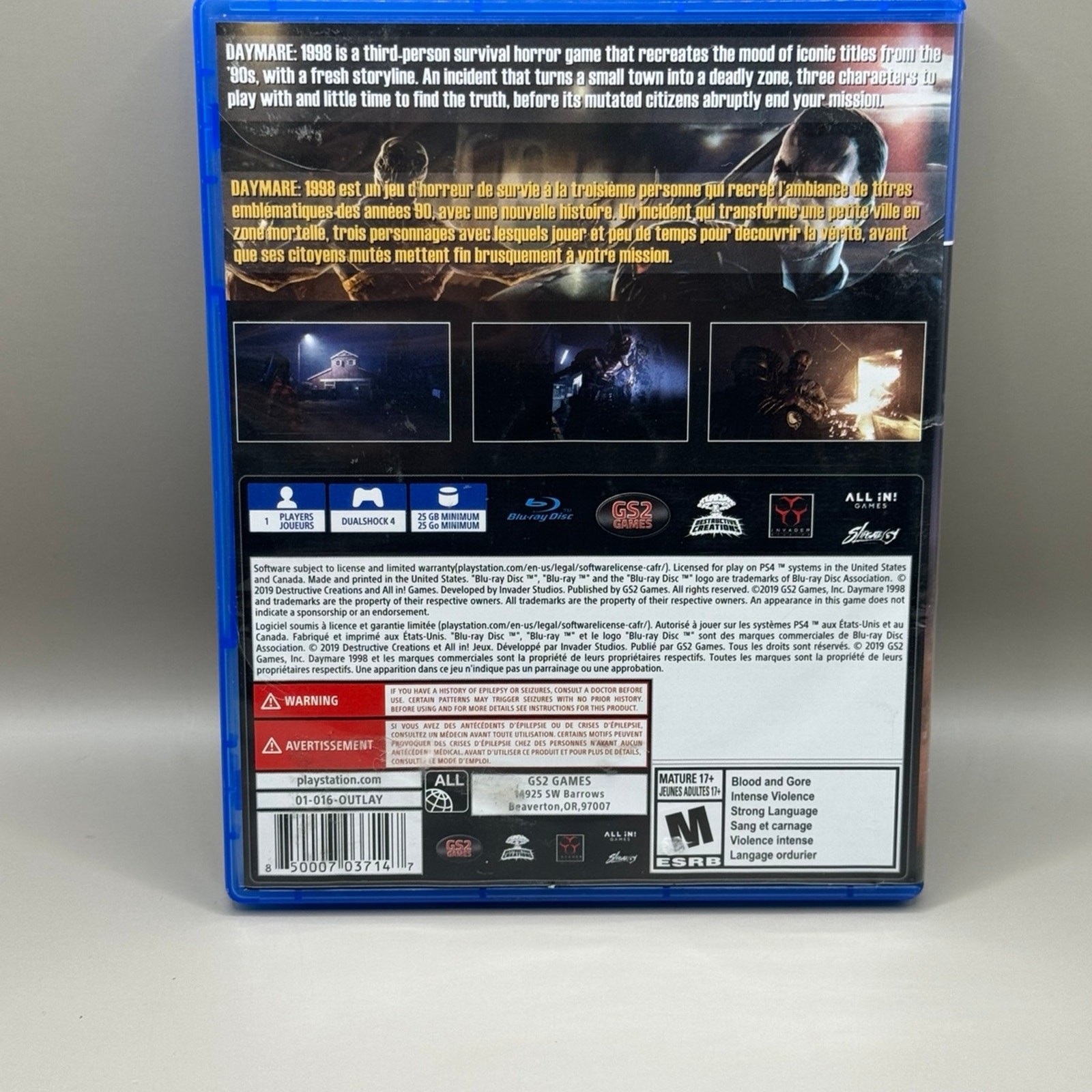 Daymare 1998 For Playstation 4