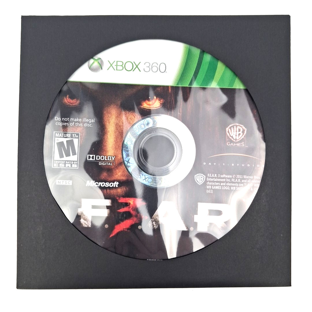 F.E.A.R. 3 Microsoft Xbox 360, 2011 Disc Only Tested Fast Shipping