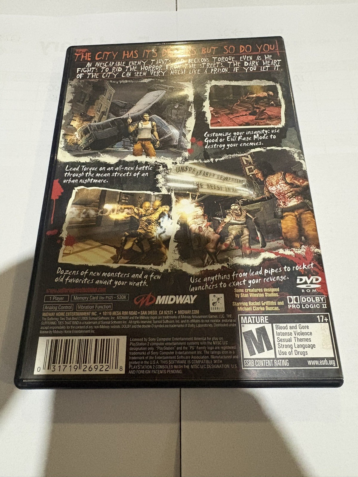 The Suffering Ties That Bind – Sony Playstation 2 Pristine Registration Card