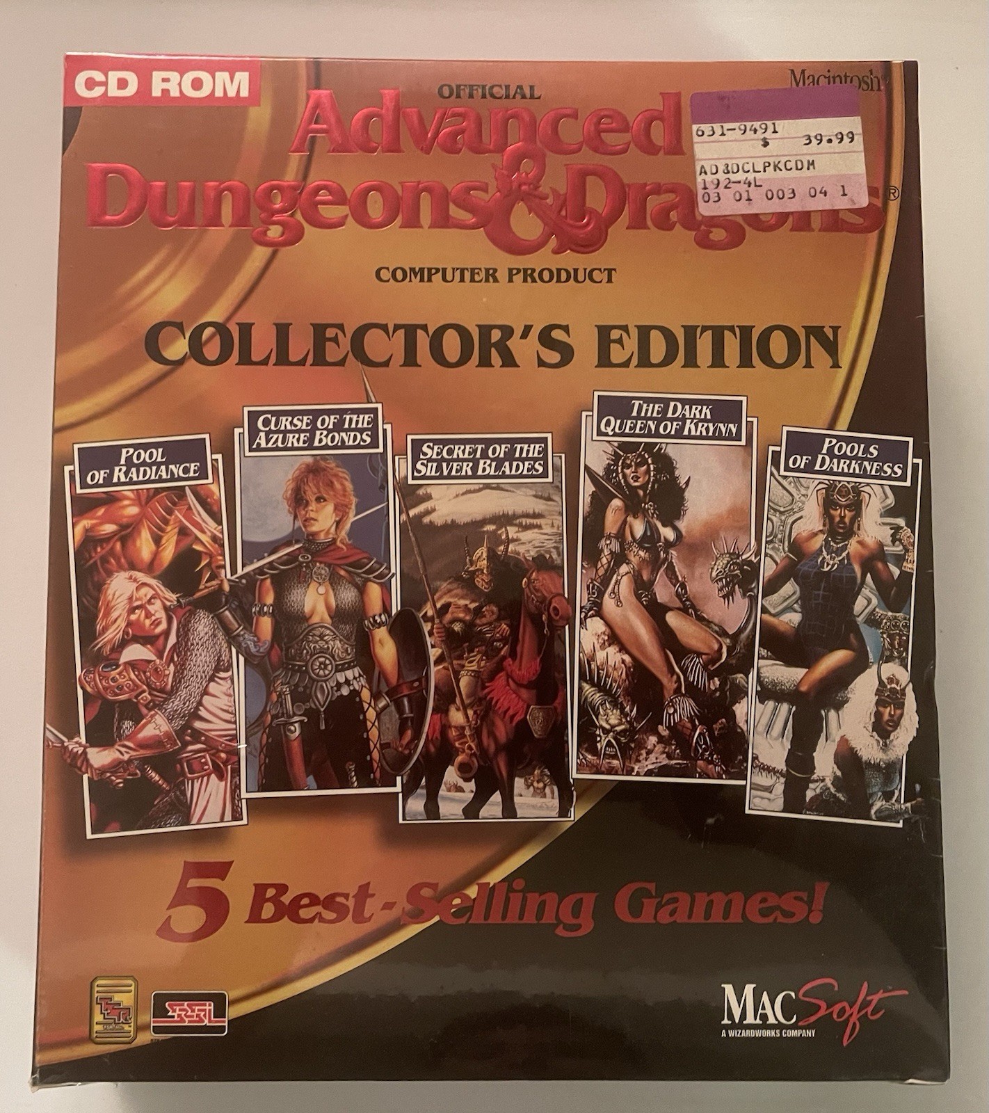 Advanced Dungeons Dragons Collector’s Edition 5 games Macintosh NEW