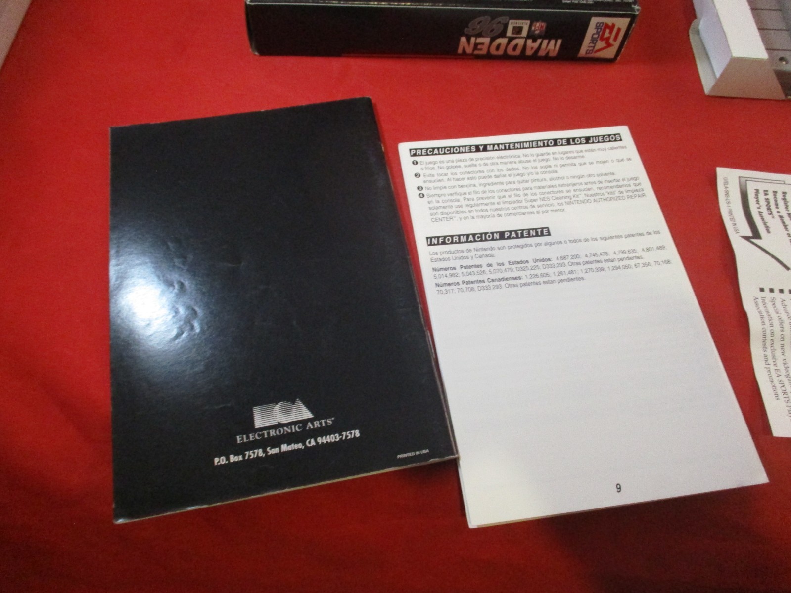 Madden 96 (Super Nintendo SNES) COMPLETE w/ Box manual game WORKS! 1996