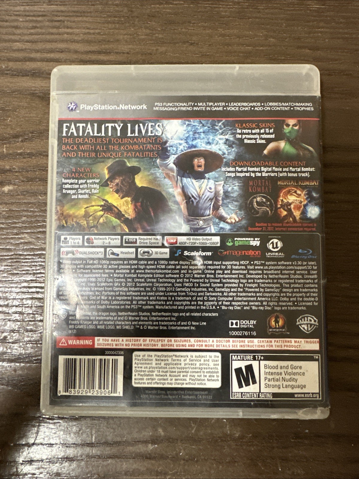 Mortal Kombat Komplete Edition Fighting Arcade PS3 PlayStation 3