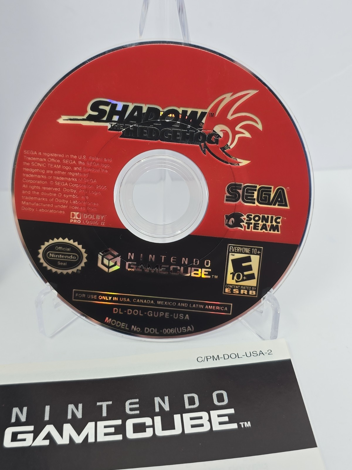 Shadow the Hedgehog (Nintendo GameCube 2005) Player’s Choice CIB W Manual TESTED
