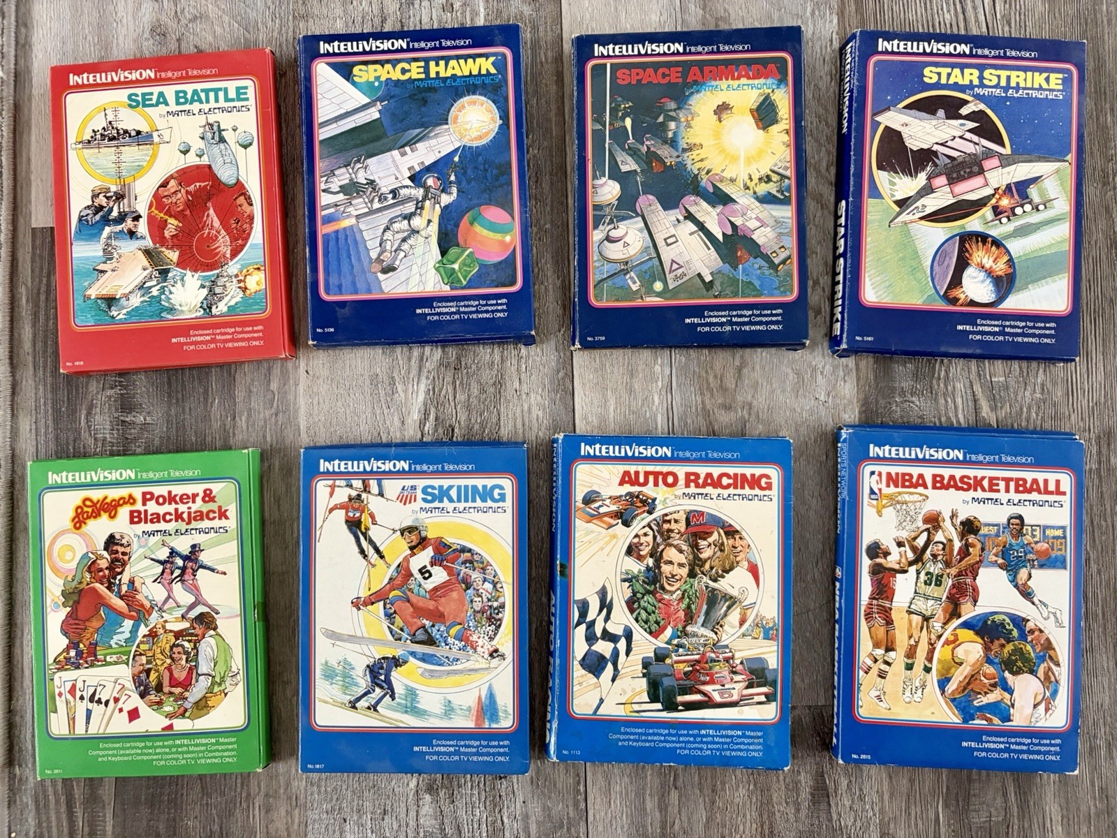 Mattel Electronics Intellivision Games CIB w/ Manuals and overlays.