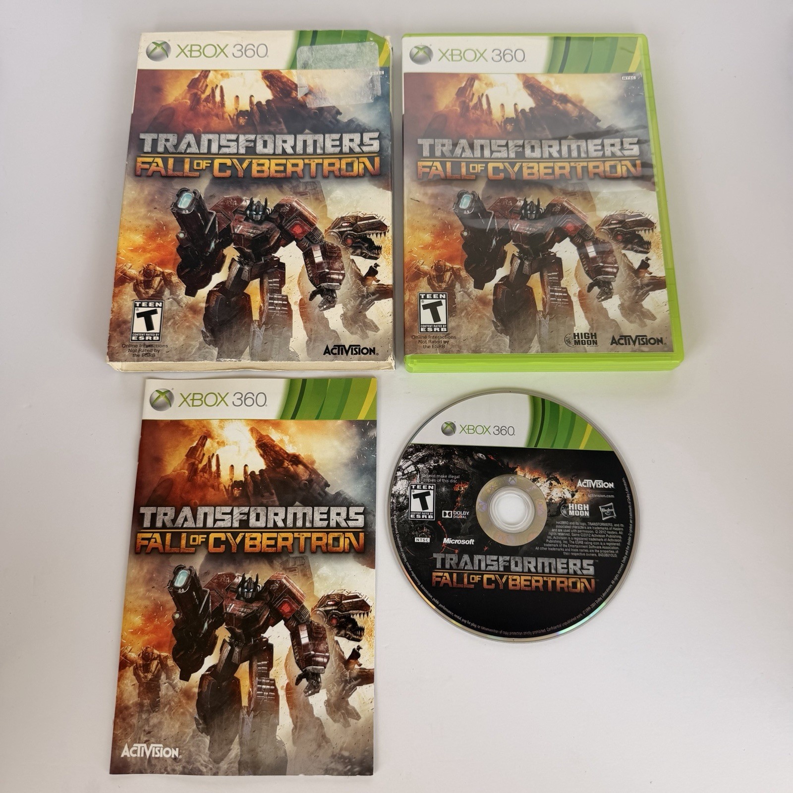 Transformers: Fall of Cybertron Xbox 360 2012 – CIB w/ Slipcover & Manual Tested
