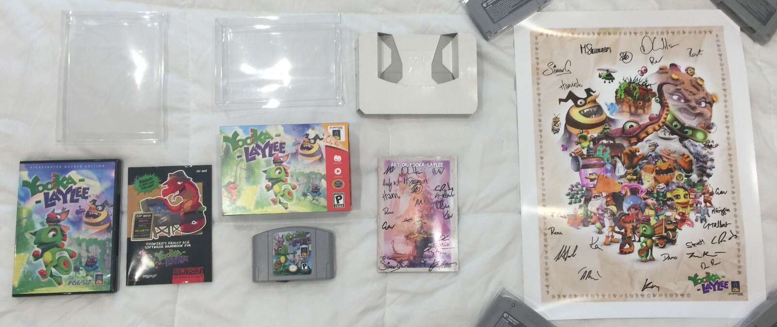 YOOKA LAYLEE KICKSTARTER BACKER SPECIAL EDITION BRAND NEW N64 CARTRIDGE + POSTER