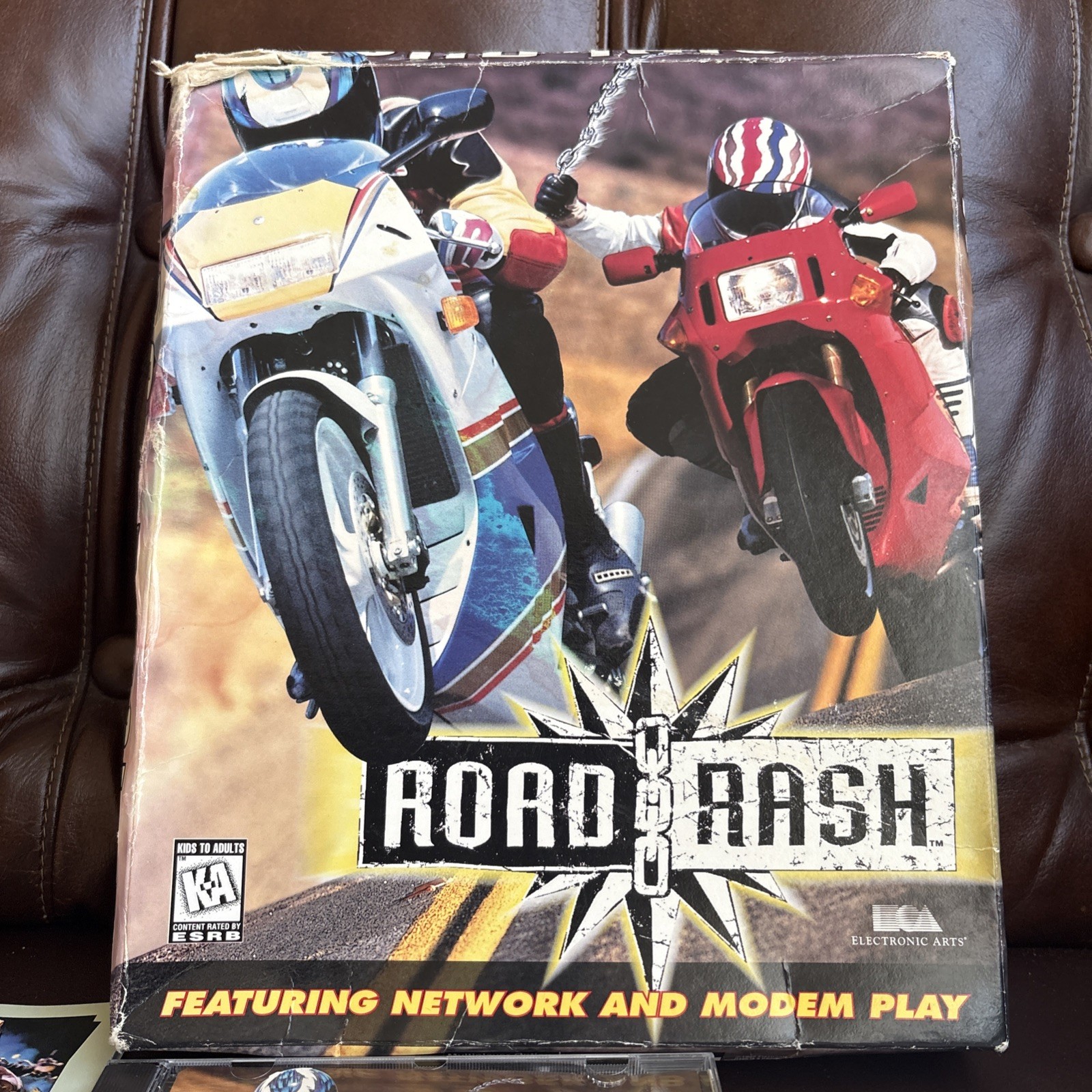 Road Rash CD-ROM Classics (PC, 1997) COMPLETE CIB BIG BOX WITH POSTER