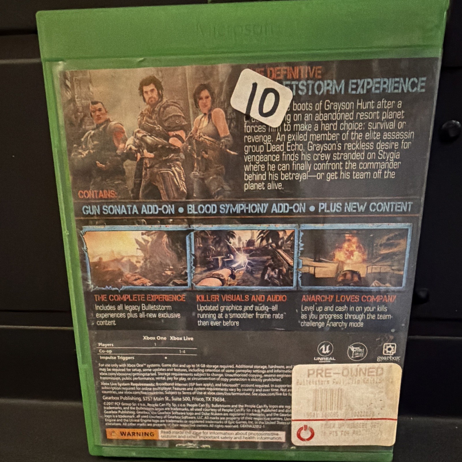 Gearbox Bulletstorm: Full Clip Edition Microsoft Xbox One NTSC-U/C M 2017