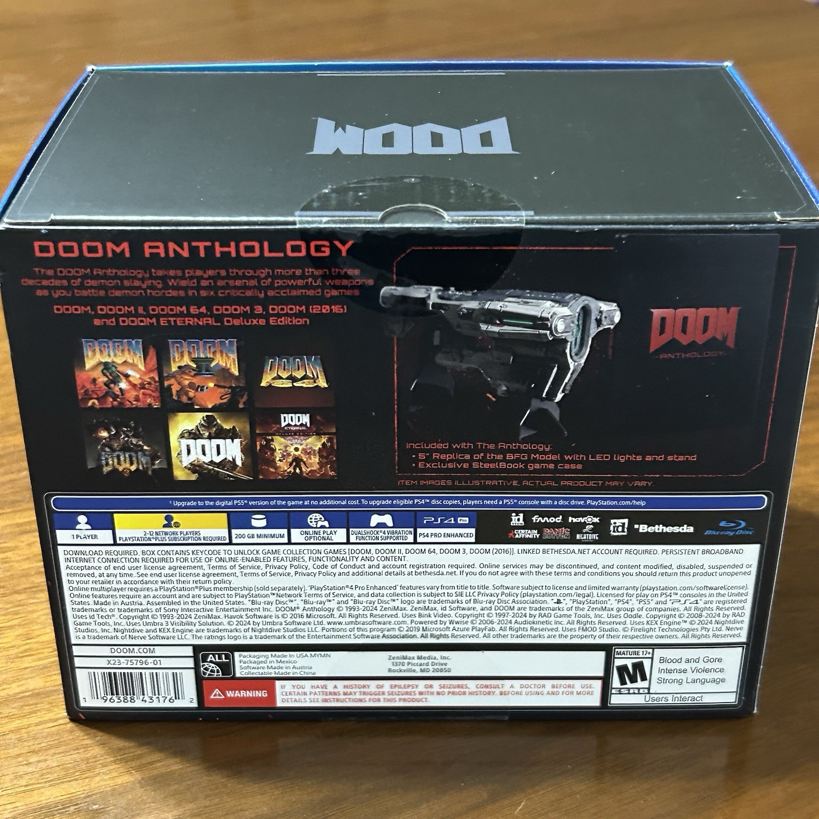 DOOM ANTHOLOGY Collector’s Edition For PS4 Upgrade to PS5 BRAND NEW 6 Doom Games