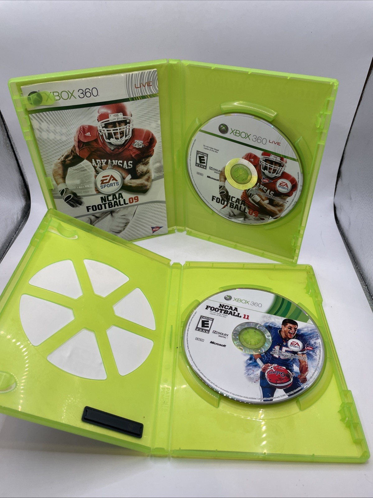NCAA Football 09, 11, 13Microsoft Xbox 360 Bundle Lot Set