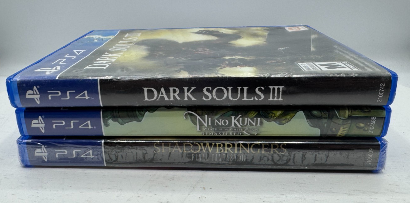 Lot of 3 Sony PlayStation 4 Games Dark Souls III Ni No Kuni Final Fantasy PS4