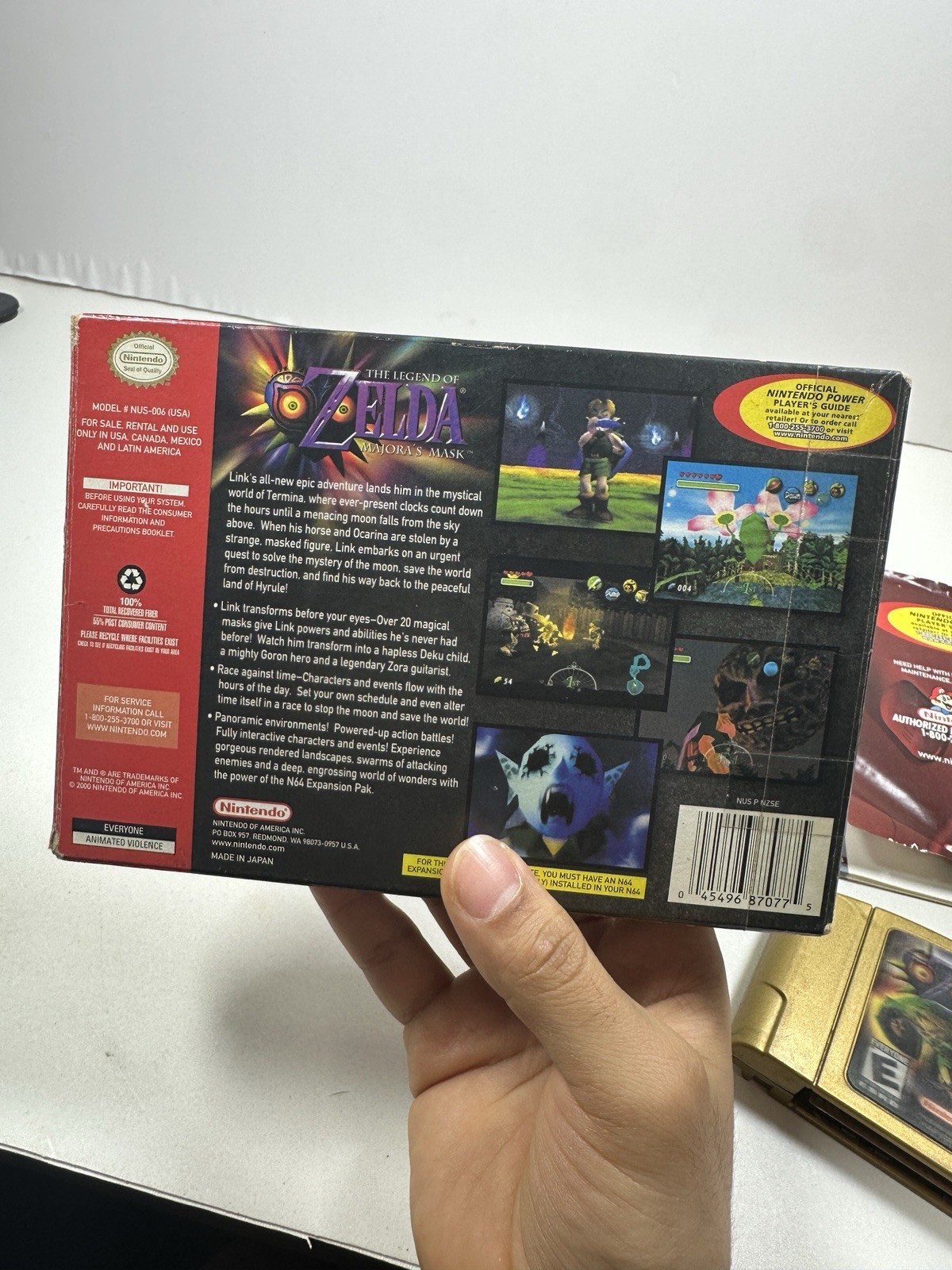 Zelda Majora’s Mask Collector’s Edition N64 Gold Cart CIB Tested