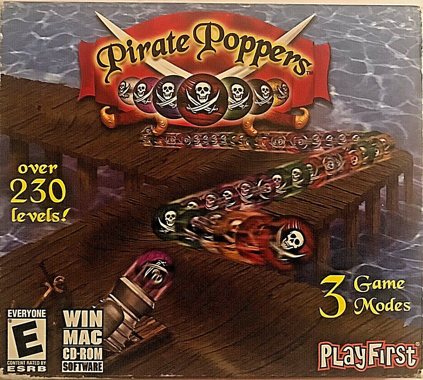 Pirate Poppers. 3 Game Modes PC Win/Mac CD-rom (2007 -PlayFirst) new