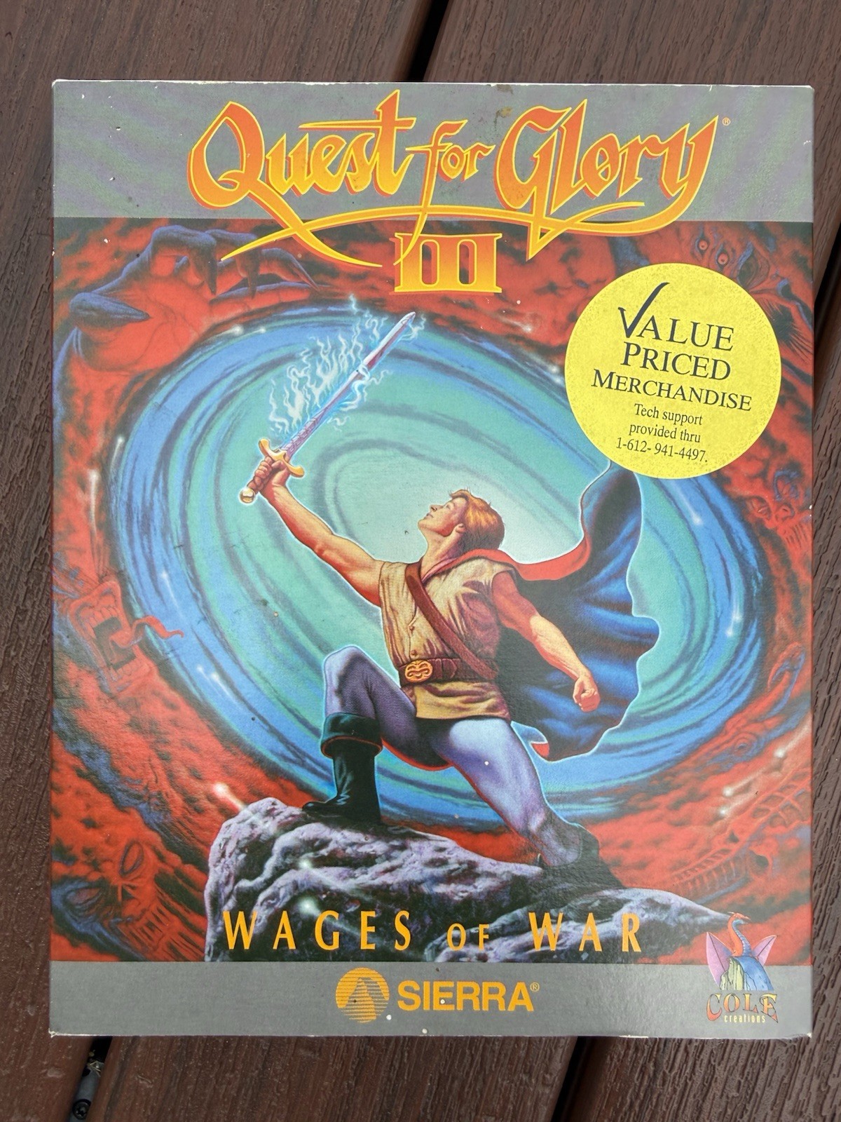Quest for Glory III Wages of War PC Big Box Game Vintage 1992 Sierra 3.5 Floppy