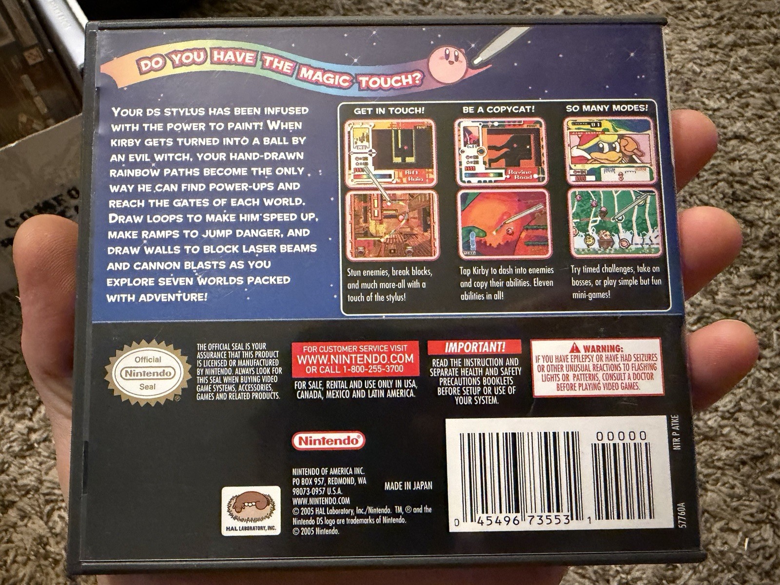 Kirby: Canvas Curse (Nintendo DS, 2005) CIB w/ Manual, Tested+ Clean
