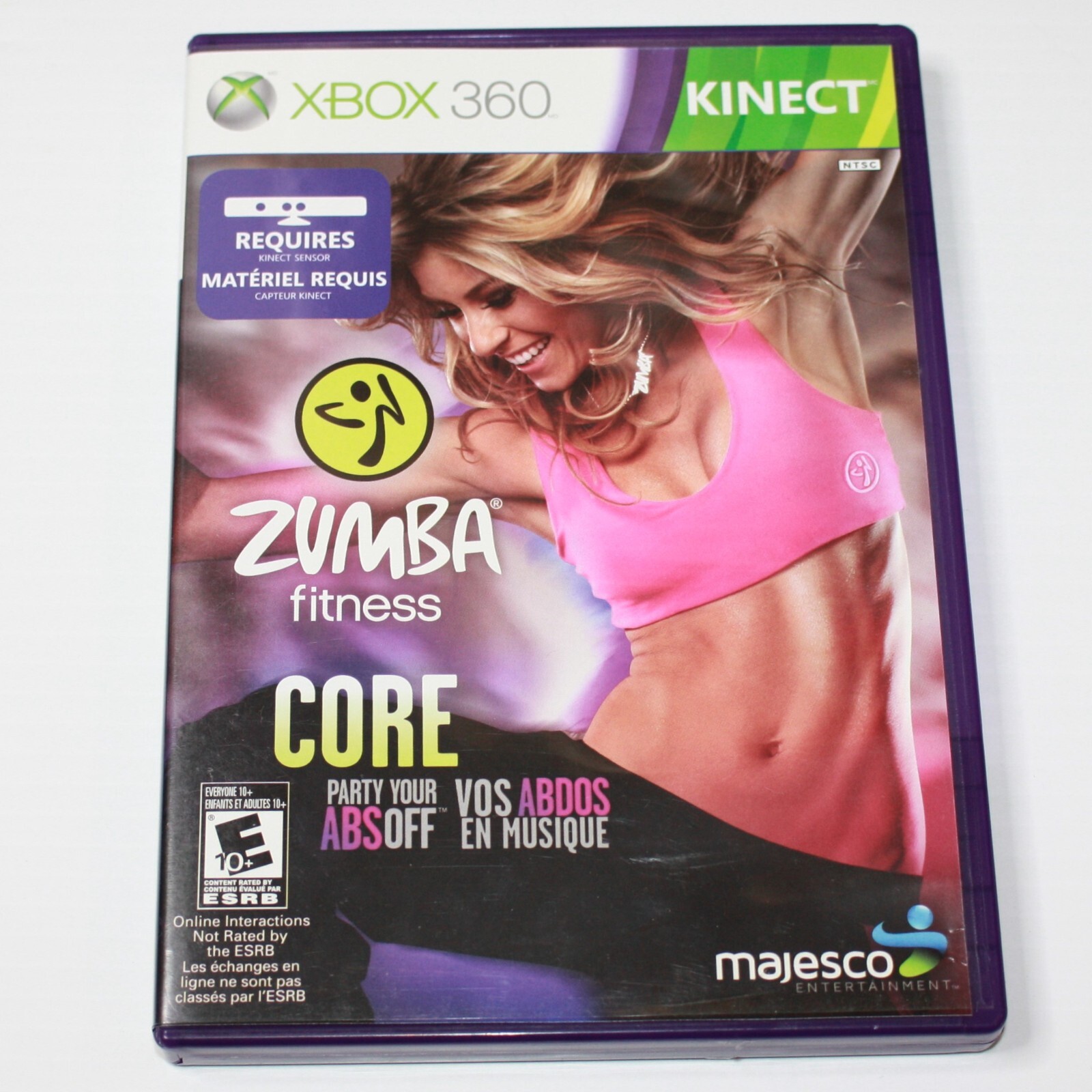Xbox 360 Kinect Zumba Fitness Core Game with Box and Instruction Manual