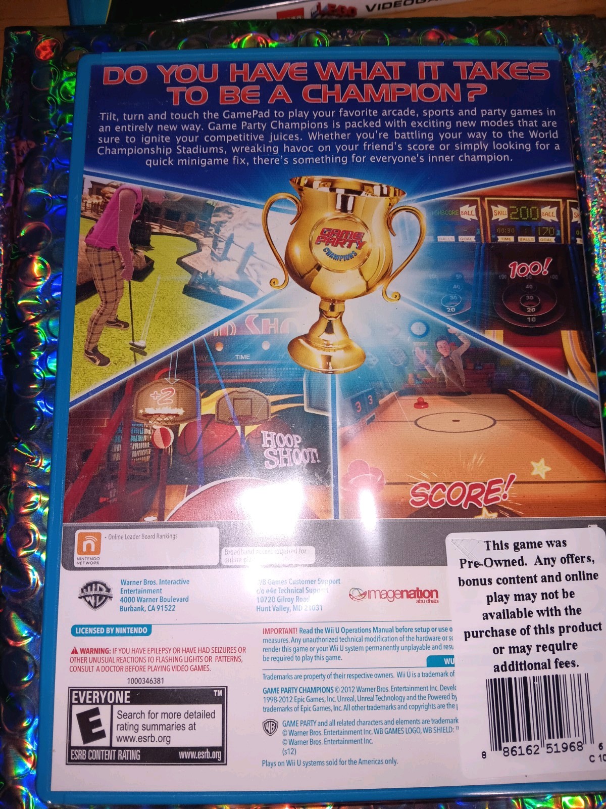 Game Party Champions (Nintendo Wii U, 2012) Factory Sealed