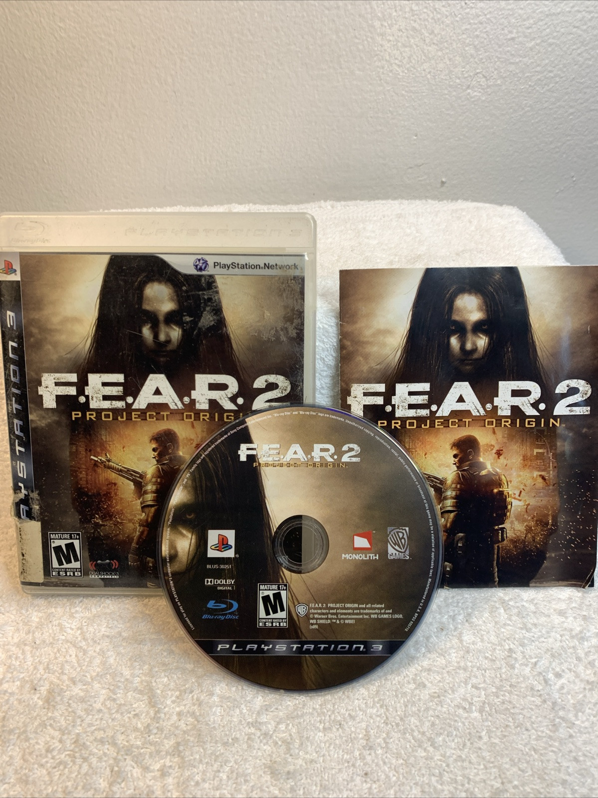 F.E.A.R. 2: Project Origin 2009 Sony Playstation 3 Compete Tested More In Store