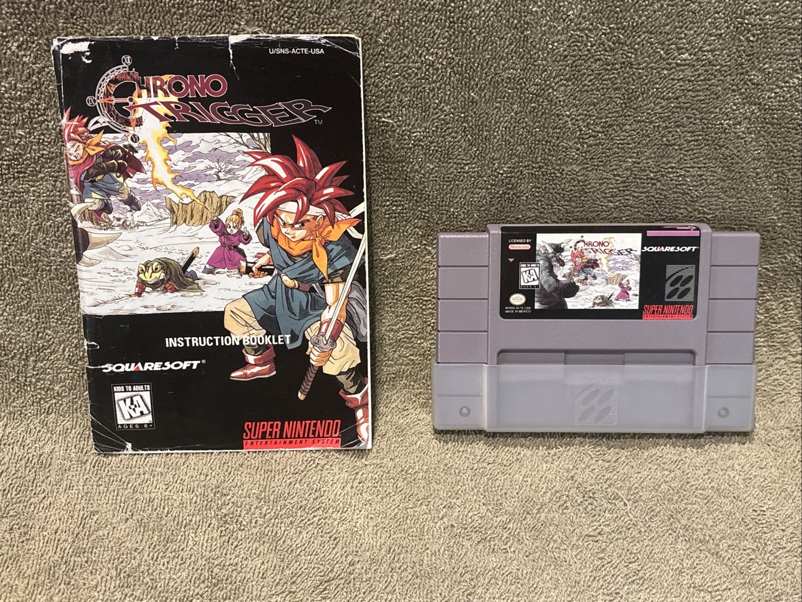 SNES Super Nintendo Chrono Trigger With Manual