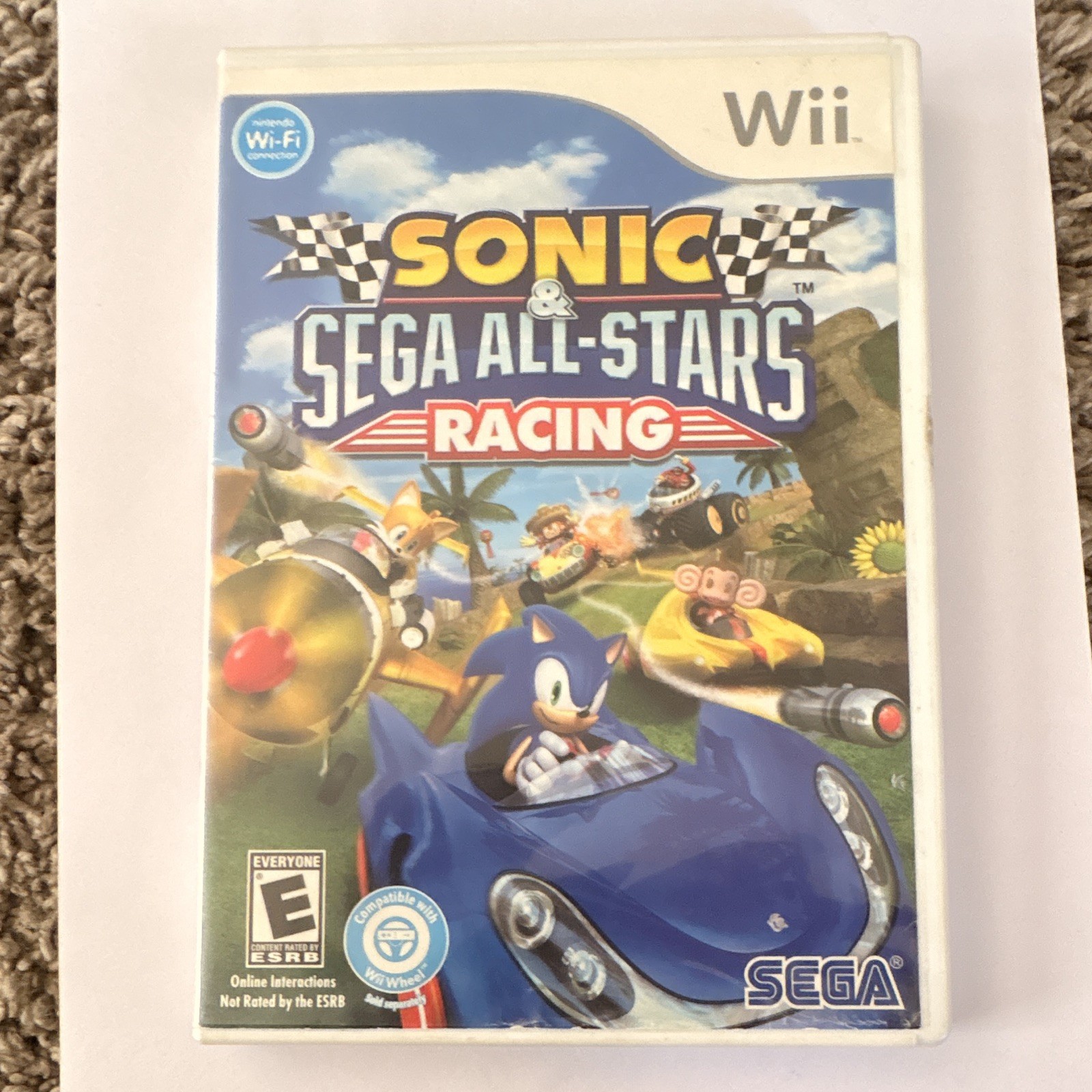 SEGA Sonic & Sega All-Stars Racing Nintendo Wii Manual Multiplayer NTSC-U/C