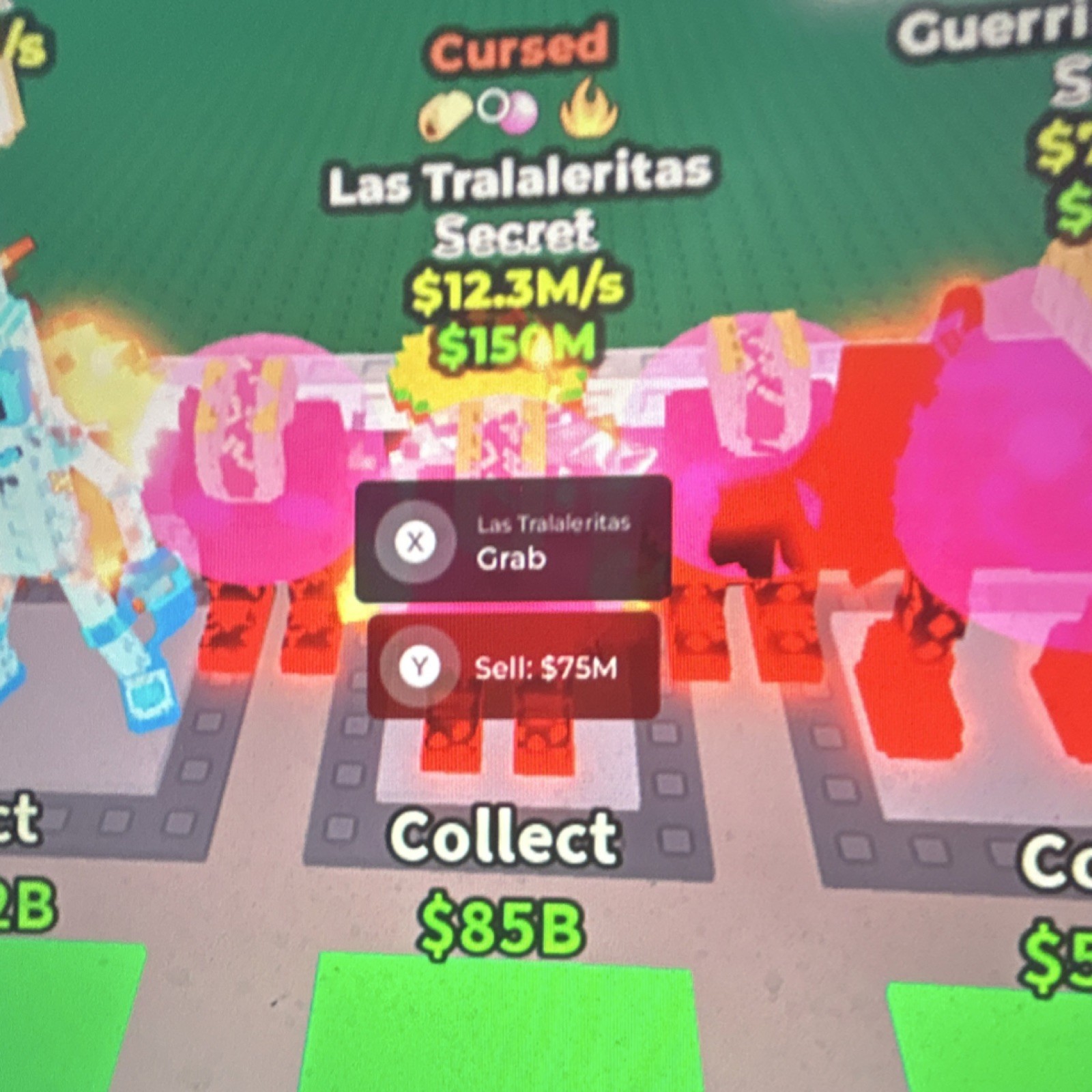 Las Tralaleritas Secret Collect Feature Cursed Screenshot $12.3M/s $150M $85B
