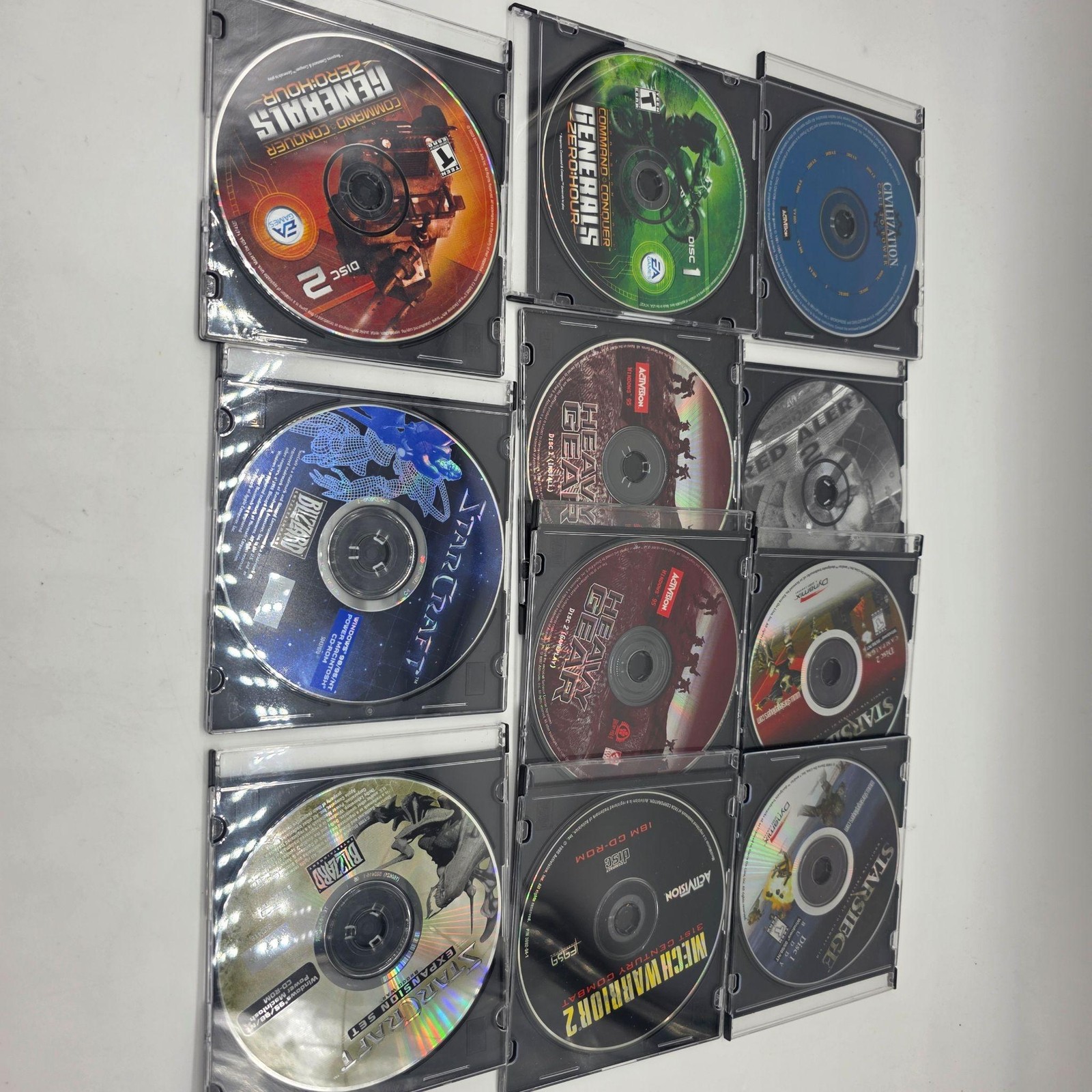 PC CD-ROM Strategy Lot Blizzard StarCraft C&C Generals Starsiege MechWarrior 2