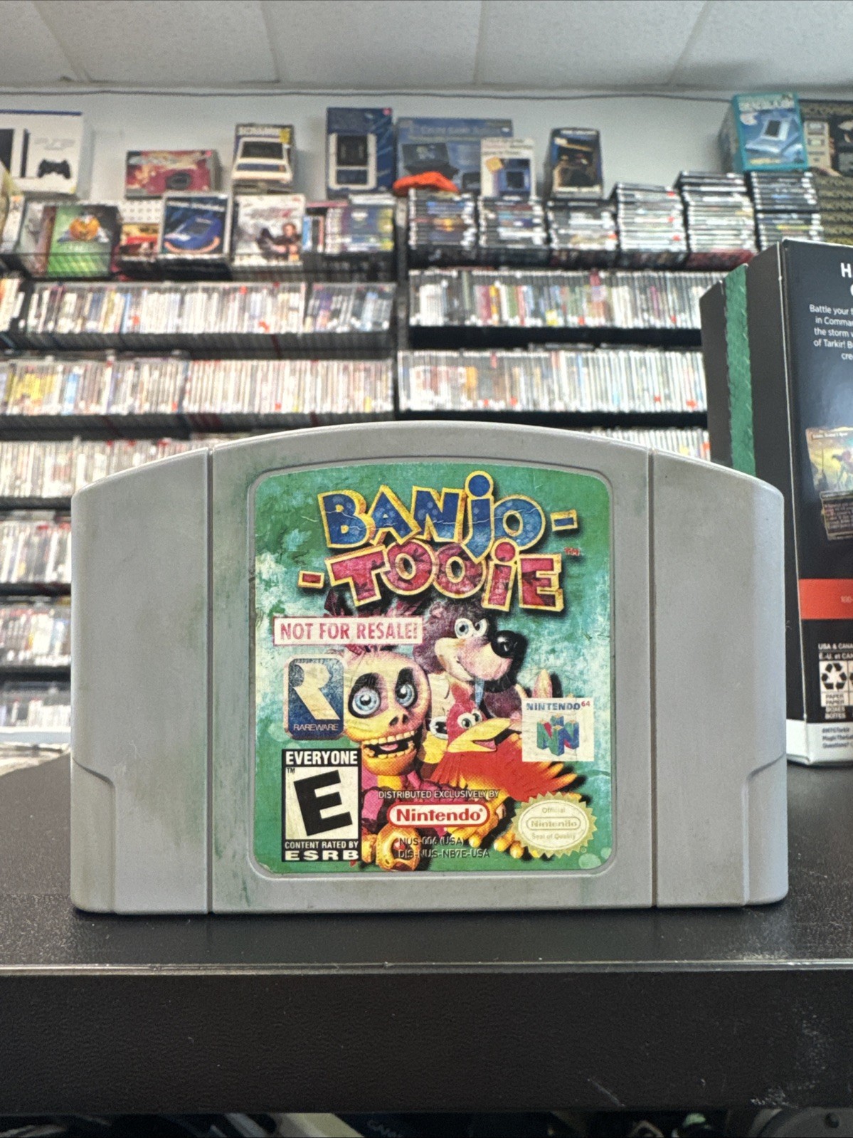 N64 Banjo Tooie NFR Not For Resale Nintendo 64 Cartridge Front Label Damage