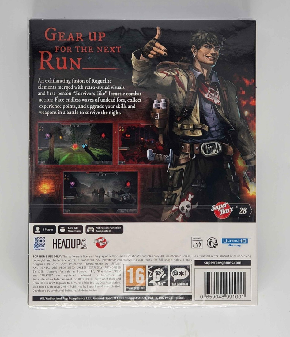 Bloodshed (PS5) – Super Rare Games #28 – VERY RARE – With Slipcover NEW BOX SHIP