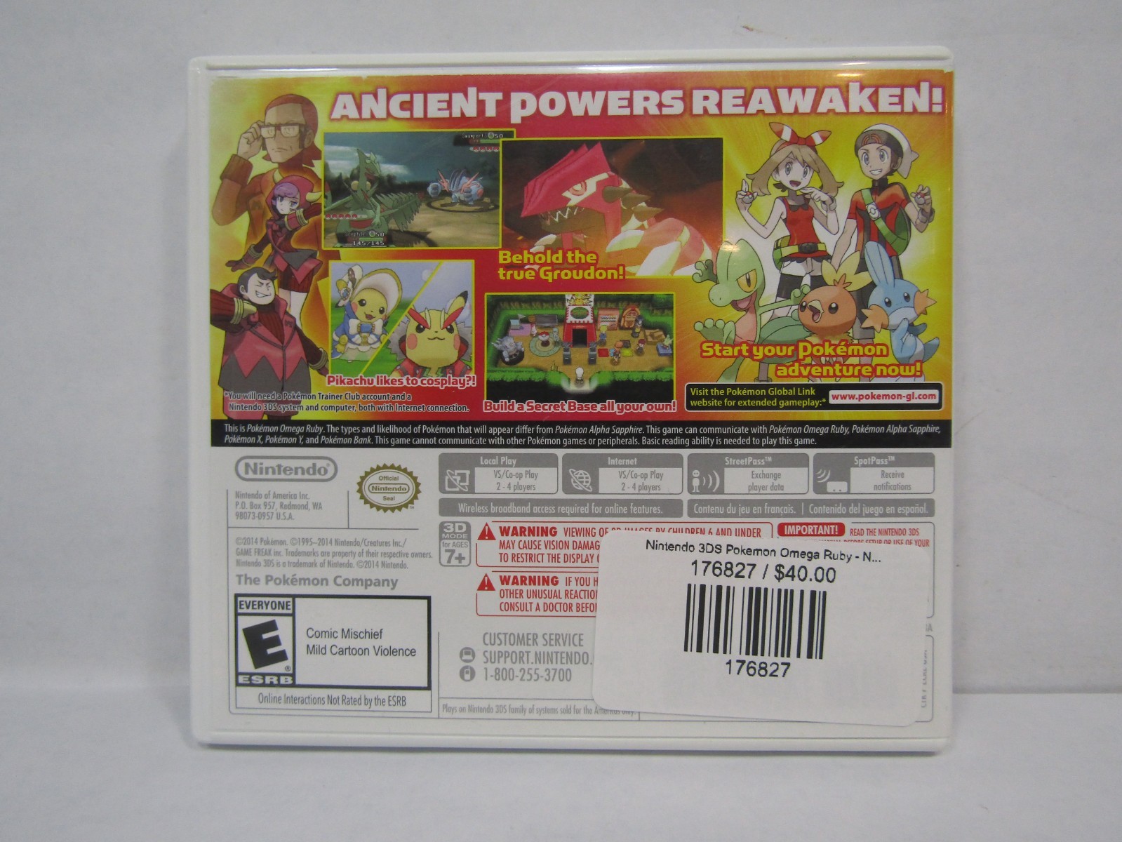 Nintendo 3DS Pokemon Omega Ruby, No Manual