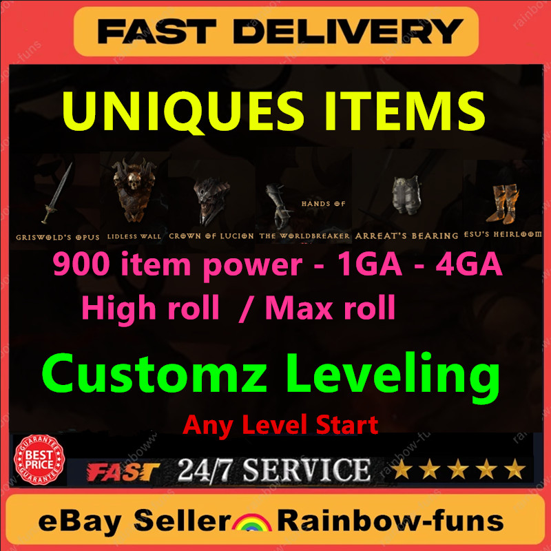 DIABLO 4 SEASON 13🔥ALL UNIQUES ITEMS Customz Order🔥SC Virtual Item