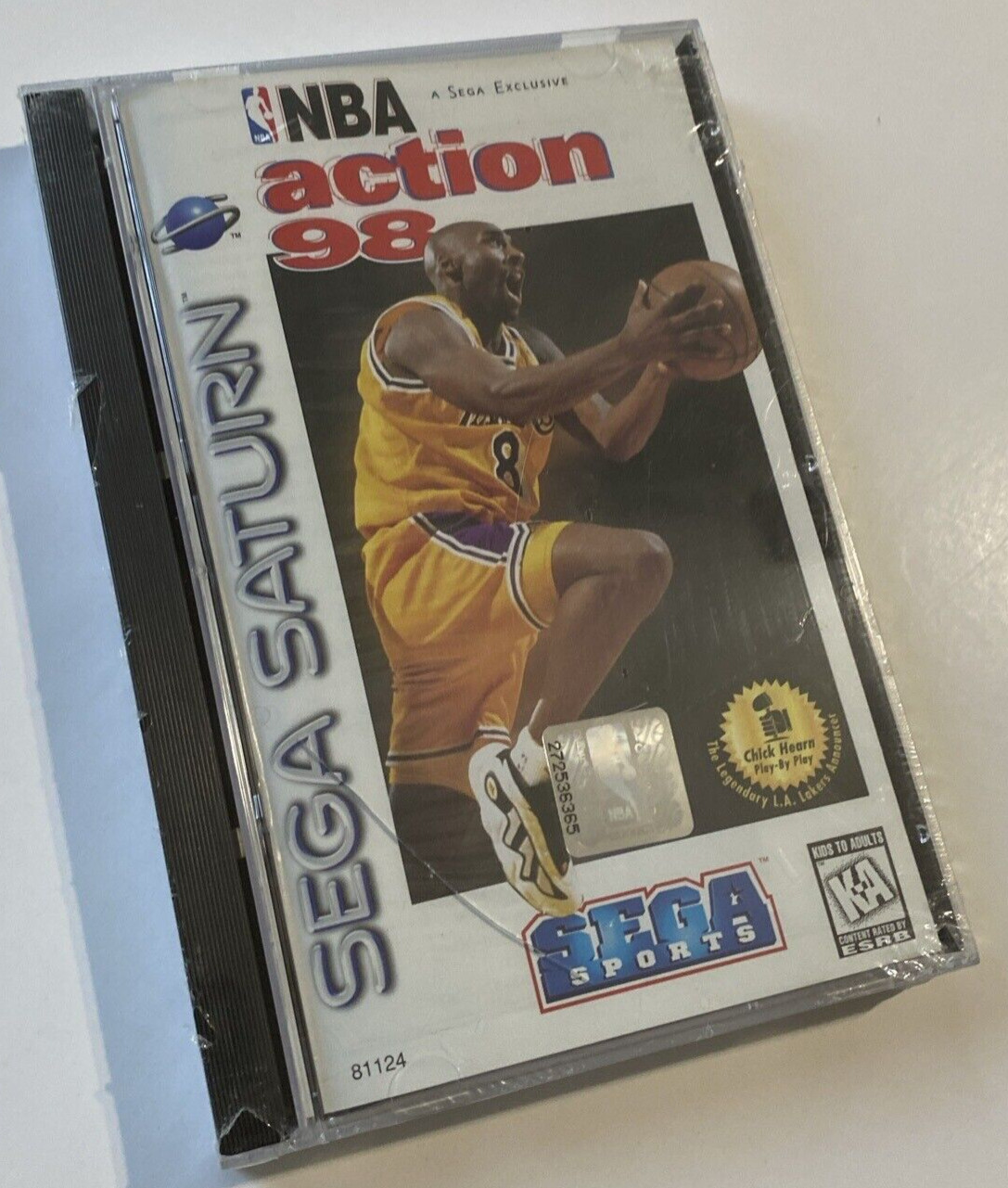 1997 CRACKED SEALED w/TEARS NBA action KOBE BRYANT ROOKIE game Sega NEW Saturn
