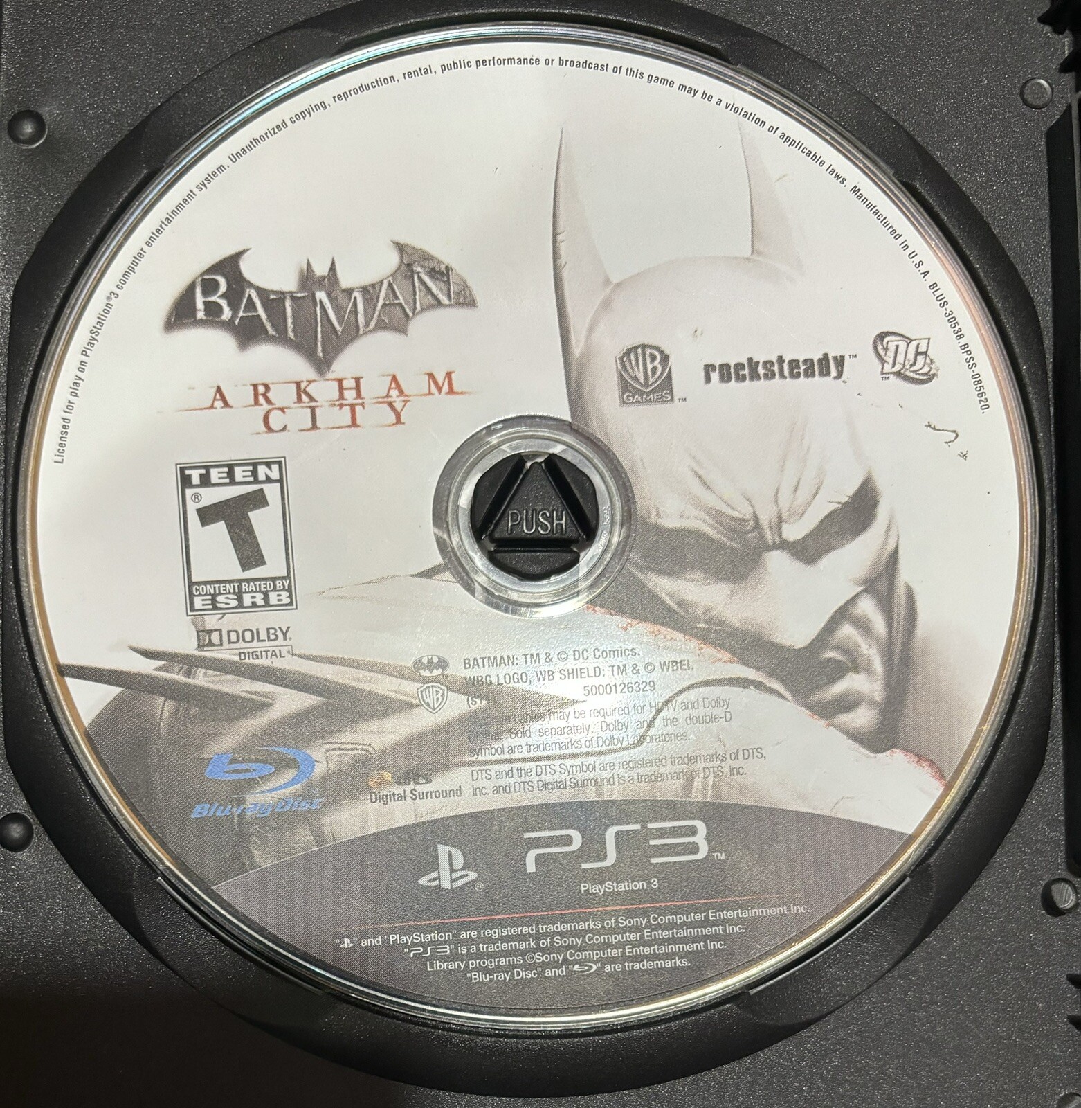 Batman: Arkham City (Sony PlayStation 3, 2011) Disc Only VG Tested