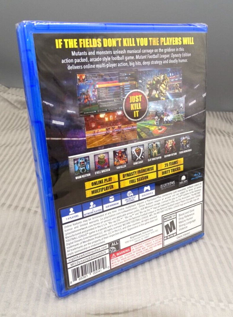 Mutant Football League PS4 Dynasty Edition Playstation 4 **FACTORY SEALED**