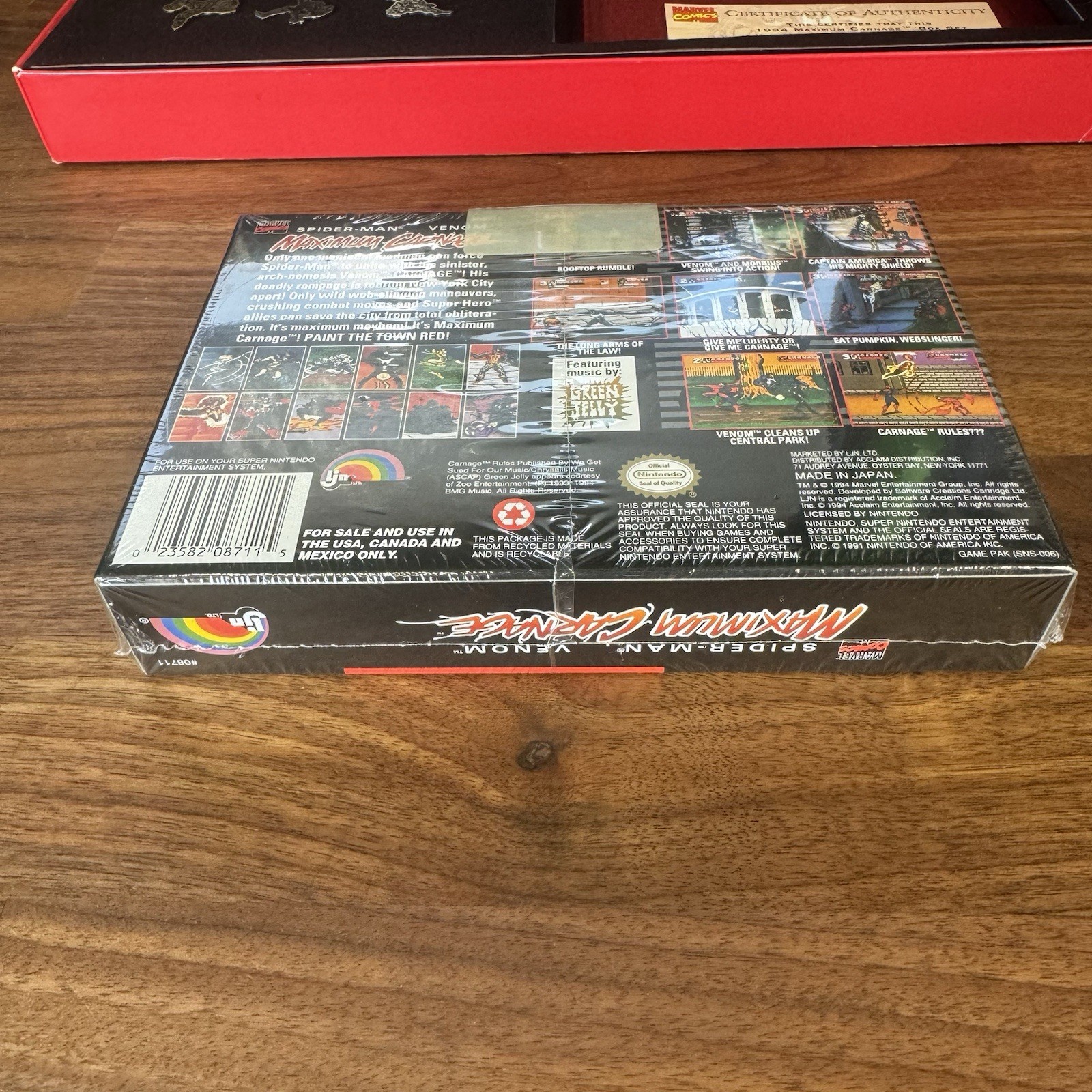 Spider-Man Venom Maximum Carnage SNES Collector’s Edition Sealed Game