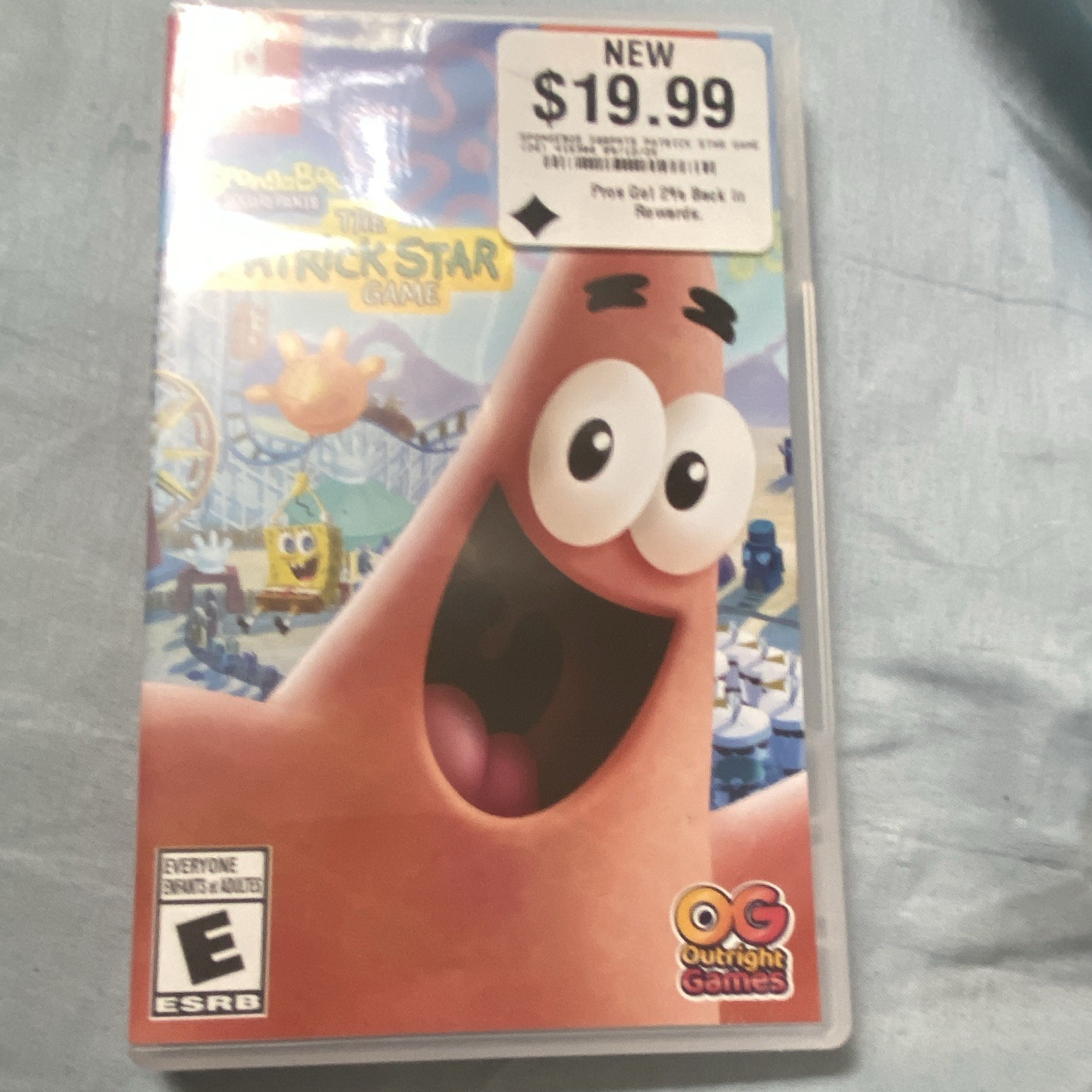 The Patrick Star Game Nintendo Switch with cartridge